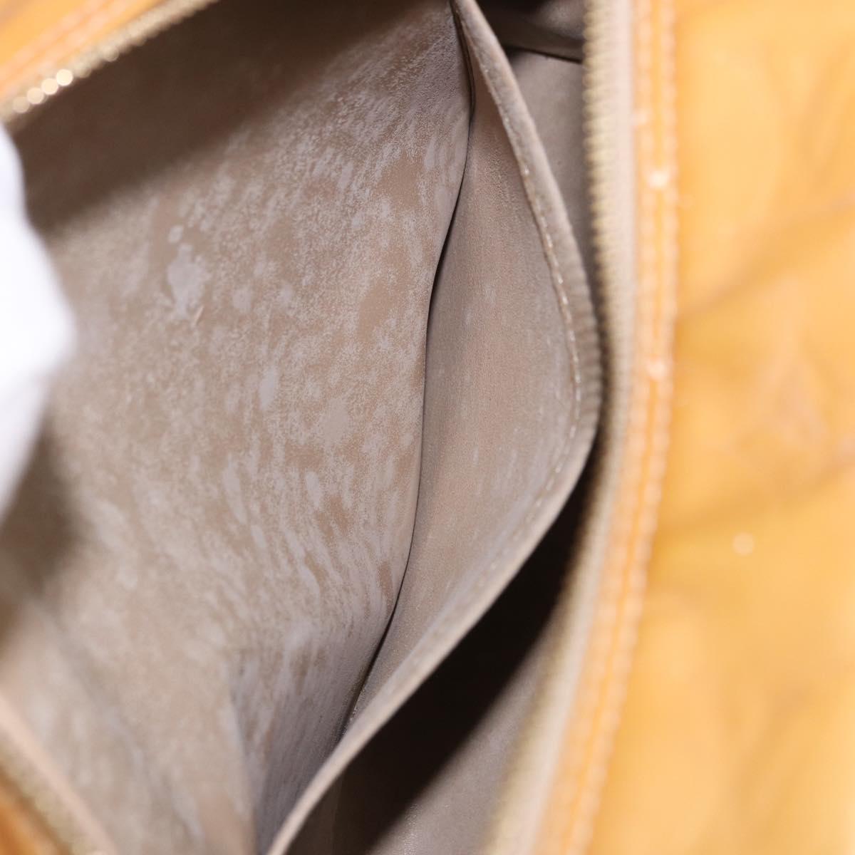 LOUIS VUITTON Monogram Vernis Tompkins Square Hand Bag Beige M91149 Auth gh2233