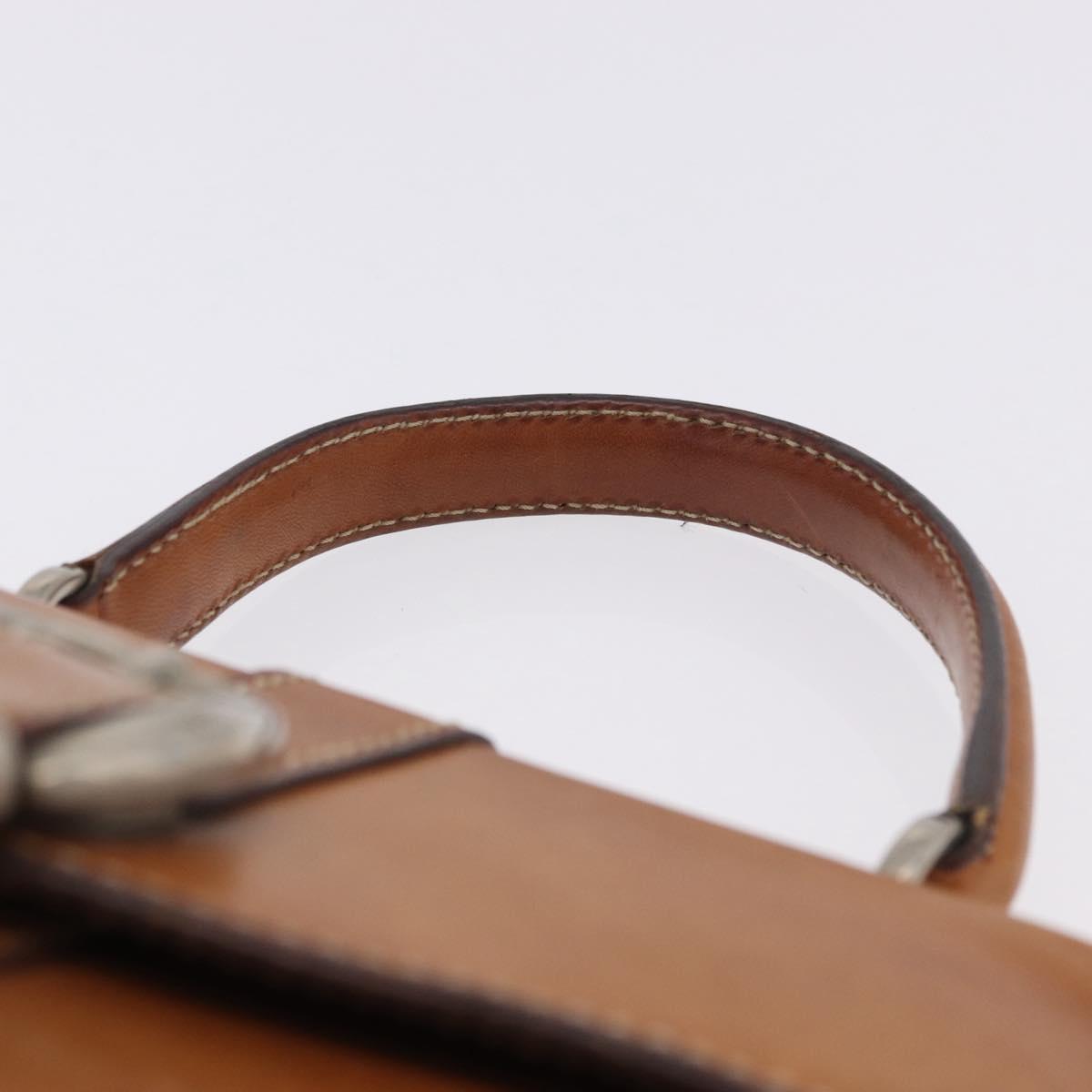 GUCCI Hand Bag Leather Beige Silver 000 1793 0286 Auth gh2234