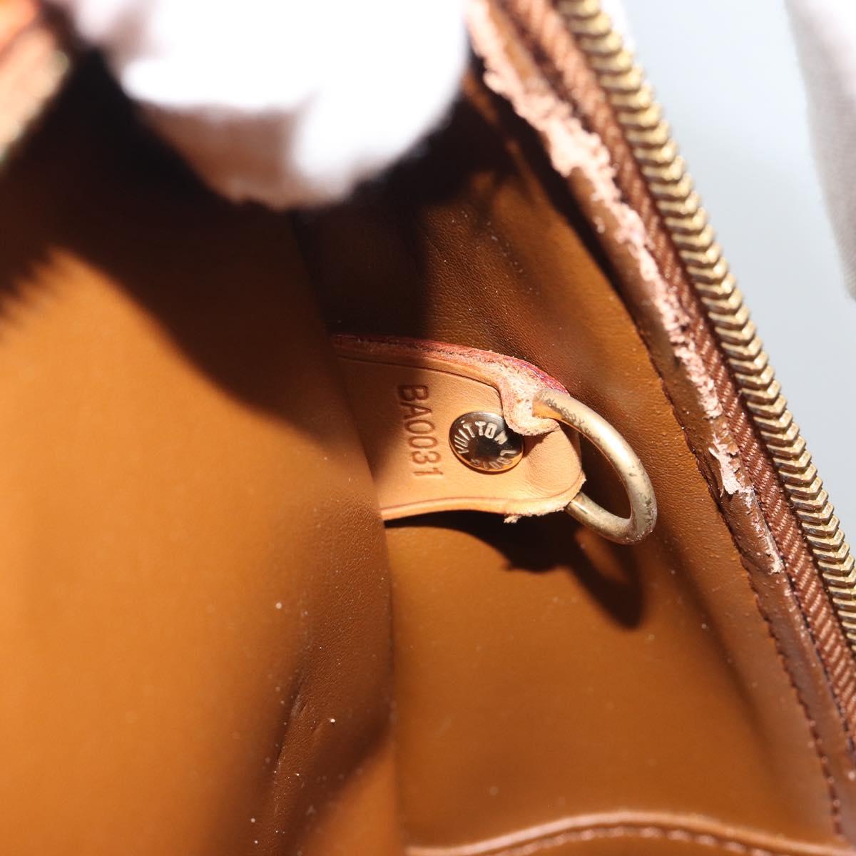 LOUIS VUITTON Monogram Vernis Tompkins Square Hand Bag Bronze M91103 Auth gh2241