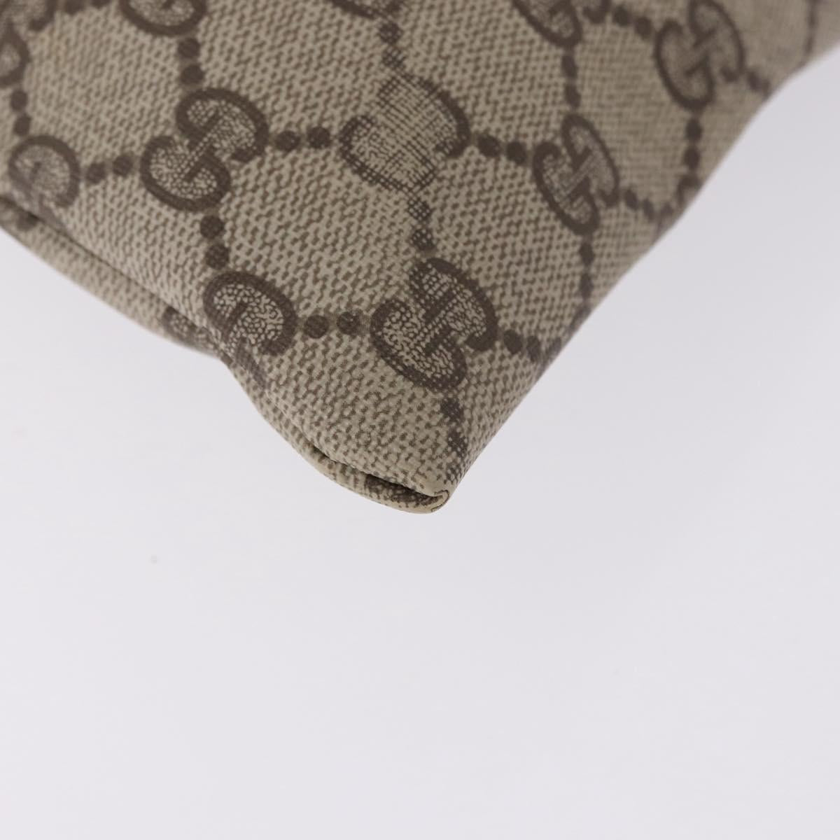 GUCCI GG Supreme Purse Pouch PVC Leather Beige Gold Tone 97 19 303 Auth gh2245