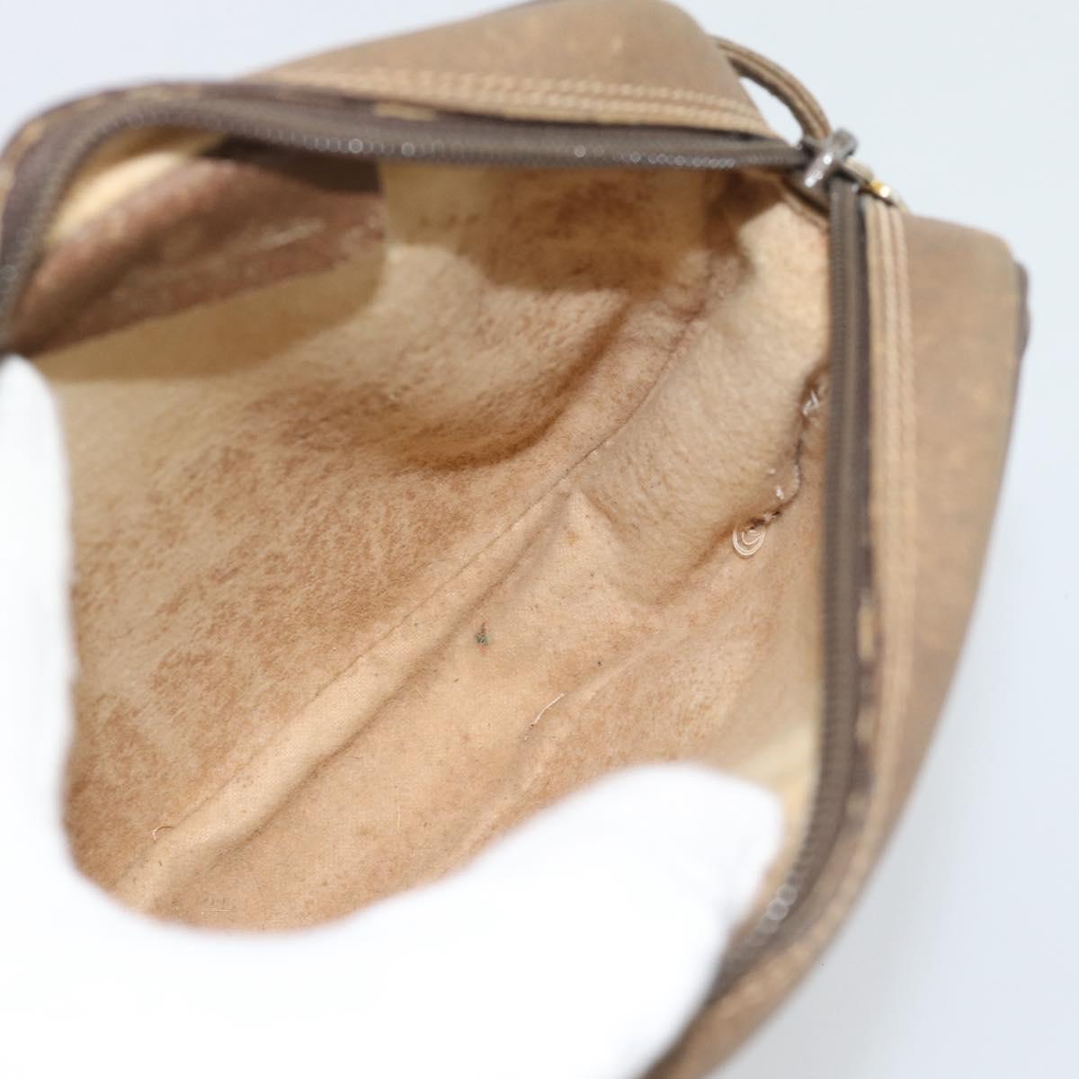 GUCCI GG Supreme Shoulder Bag PVC Leather Beige Gold Tone 56 02 600 Auth gh2251