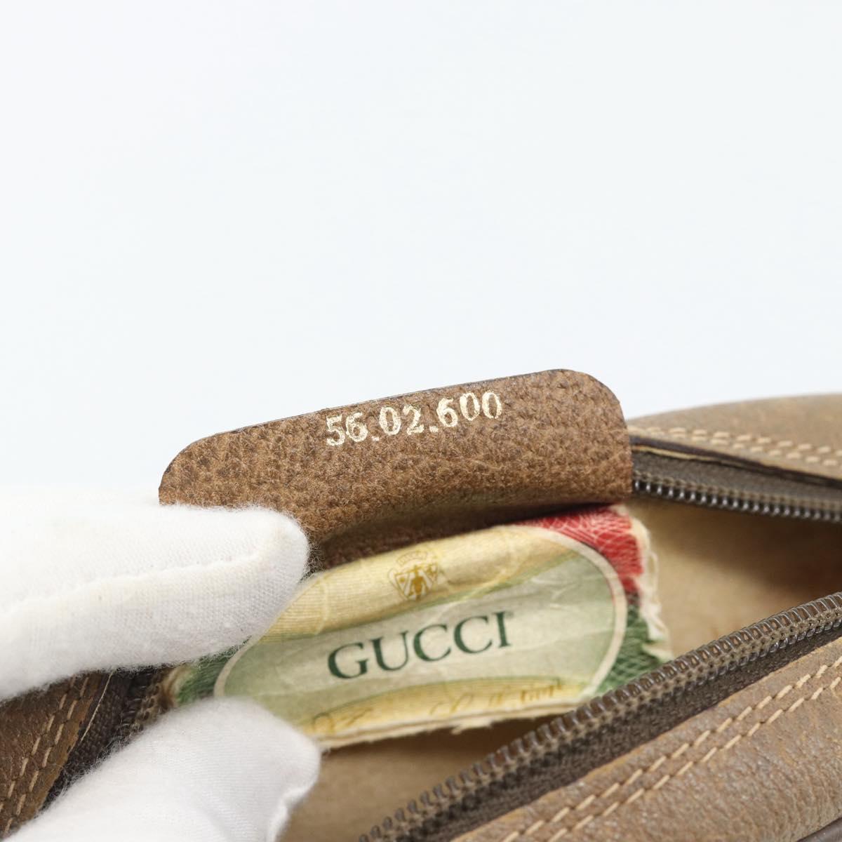 GUCCI GG Supreme Shoulder Bag PVC Leather Beige Gold Tone 56 02 600 Auth gh2251