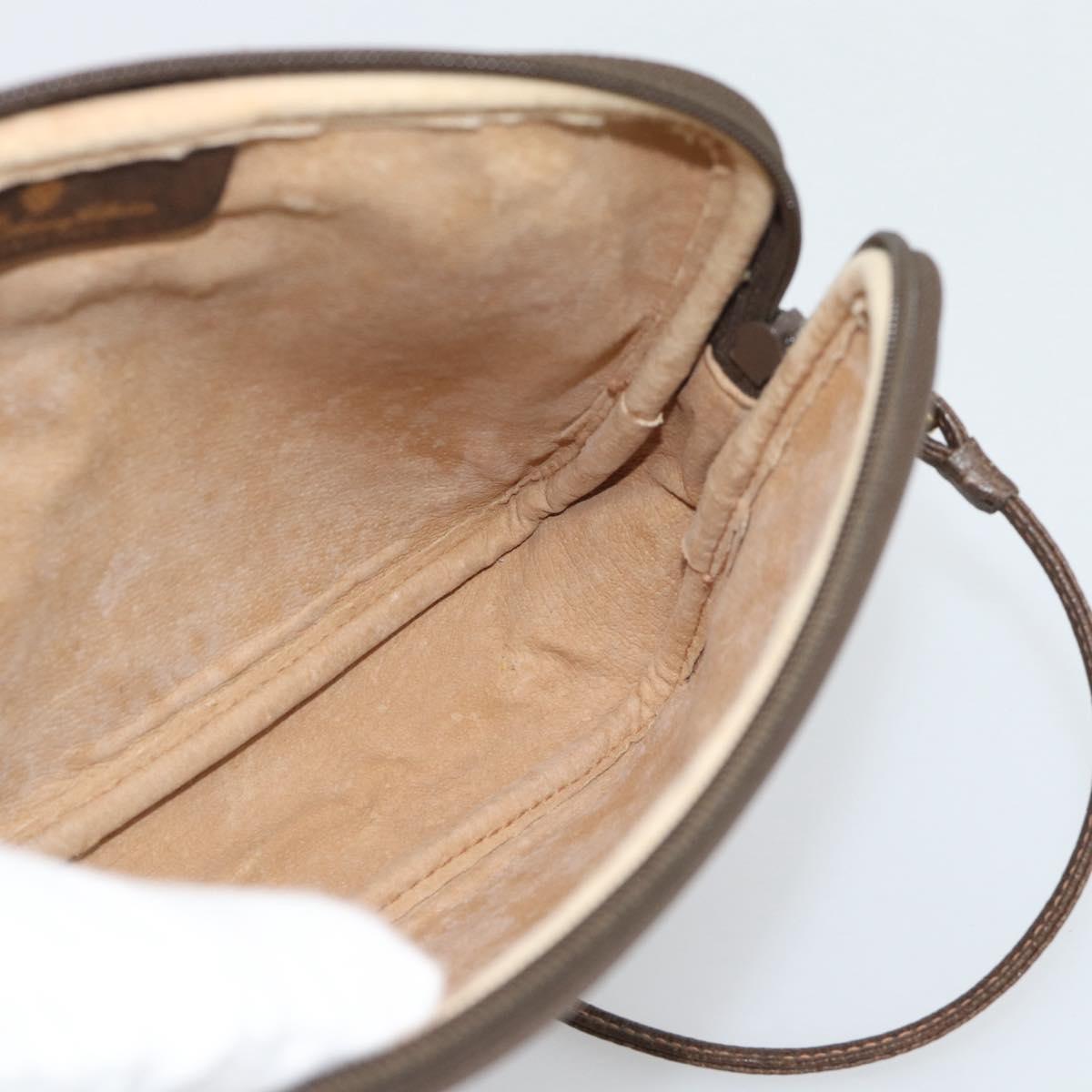 GUCCI GG Supreme Shoulder Bag PVC Leather Beige Gold Tone 97 02 068 Auth gh2253