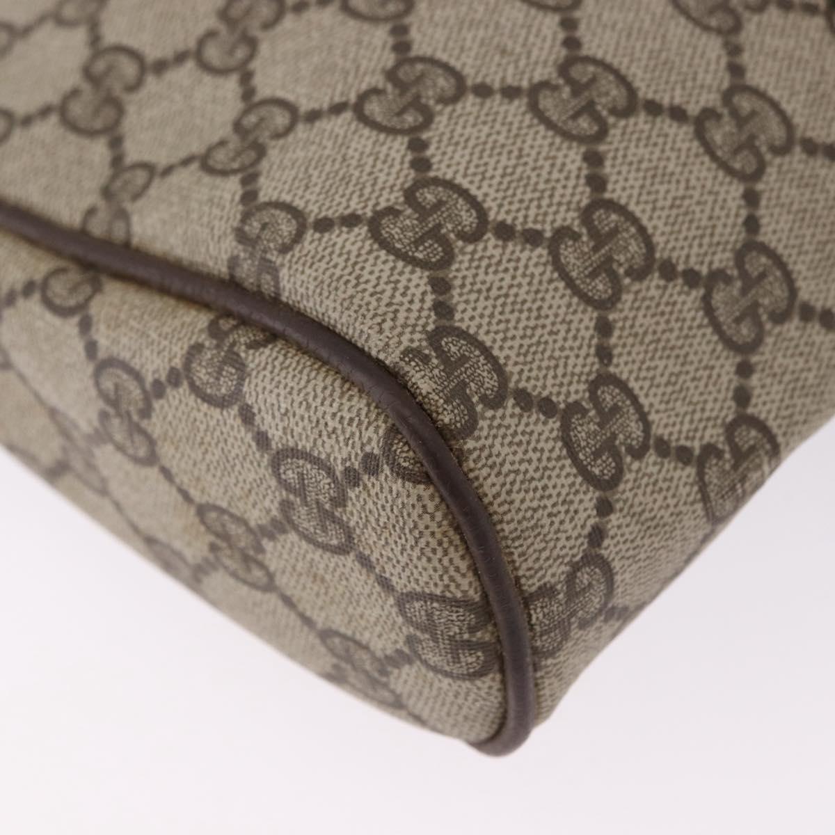 GUCCI GG Supreme Web Sherry Line Clutch Bag PVC Beige 63 014 3553 Auth gh2257