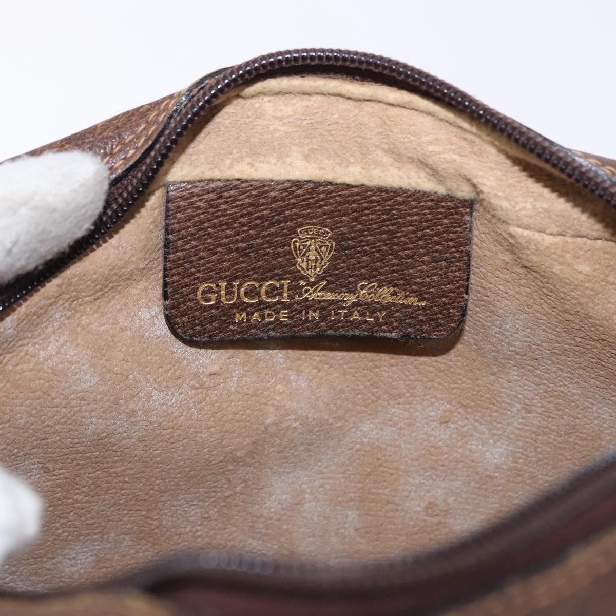 GUCCI GG Supreme Web Sherry Line Clutch Bag PVC Beige 63 014 3553 Auth gh2257