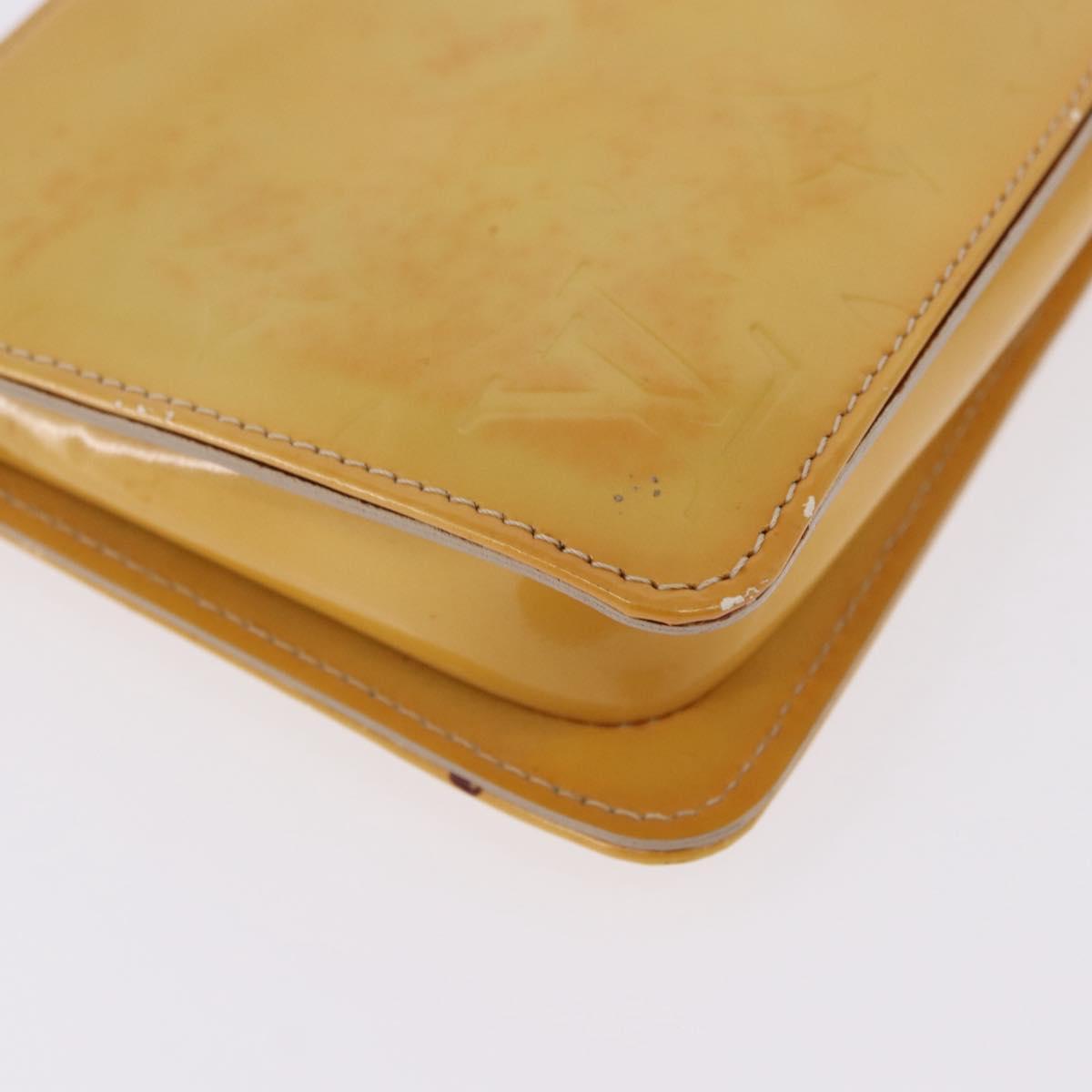 LOUIS VUITTON Monogram Vernis Lexington Accessory Pouch Beige M91010 Auth gh2259