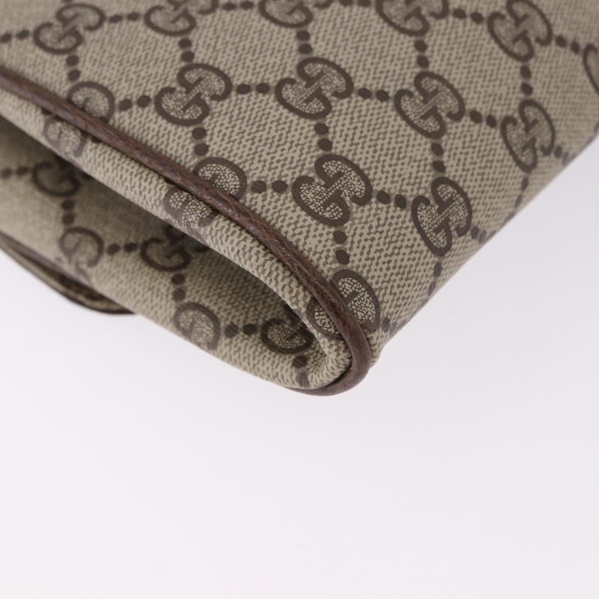 GUCCI GG Supreme Clutch Bag PVC Leather Beige 004 904 0190 Auth gh2264