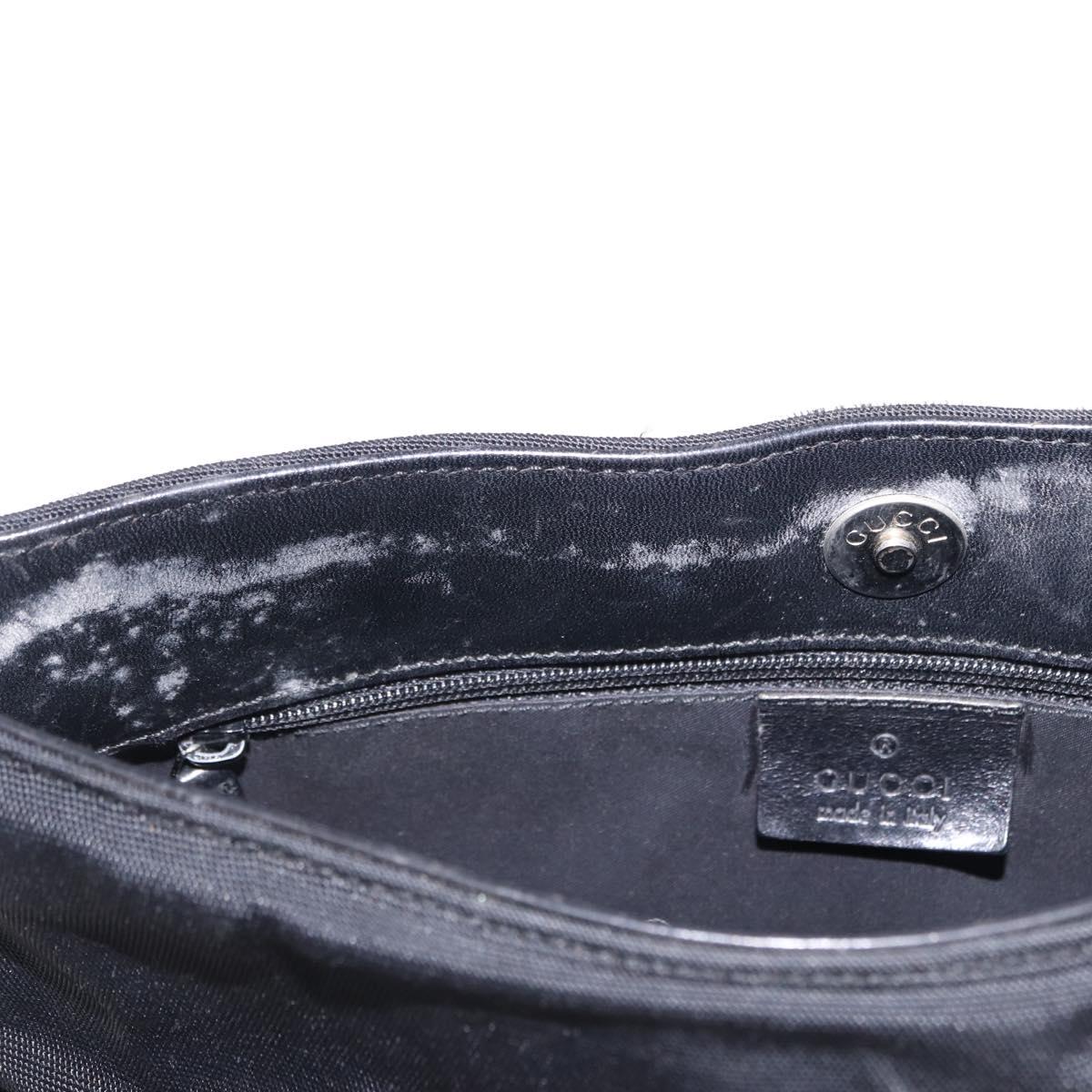 GUCCI Shoulder Bag Canvas Black 001 3193 Auth gh2266