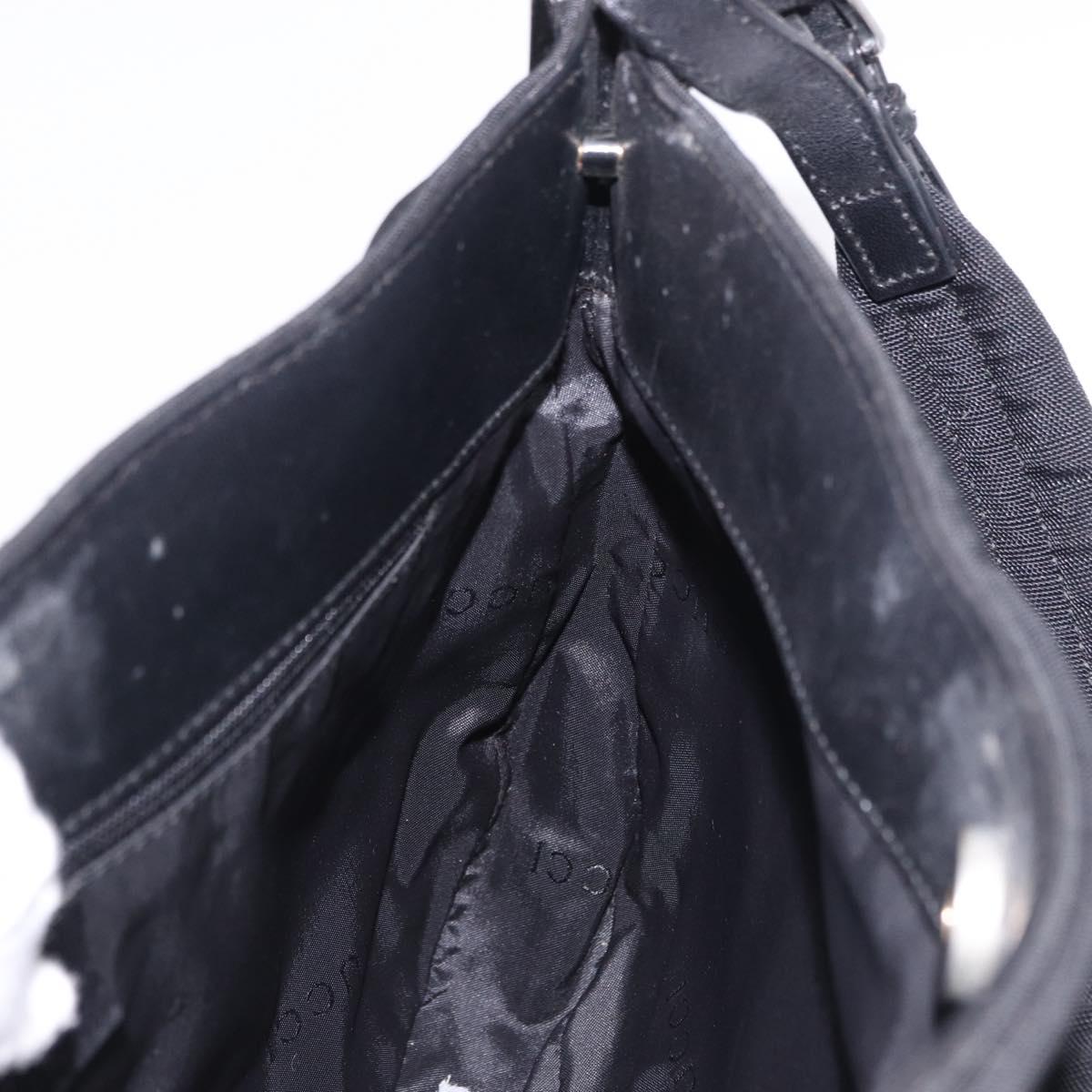 GUCCI Shoulder Bag Canvas Black 001 3193 Auth gh2266