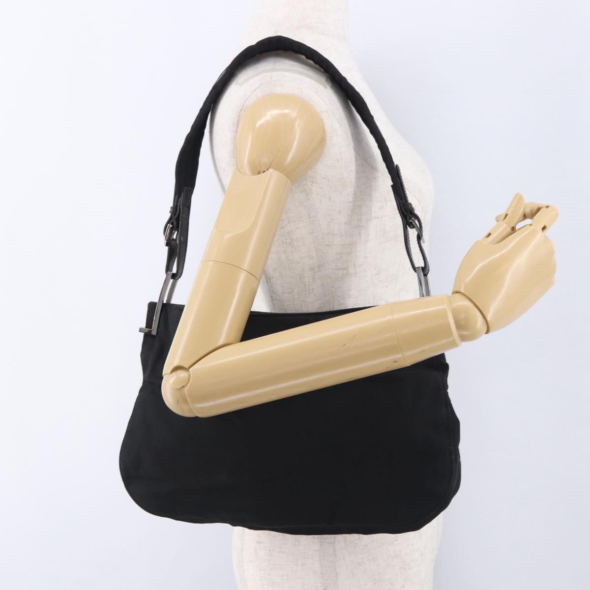 GUCCI Shoulder Bag Canvas Black 001 3193 Auth gh2266