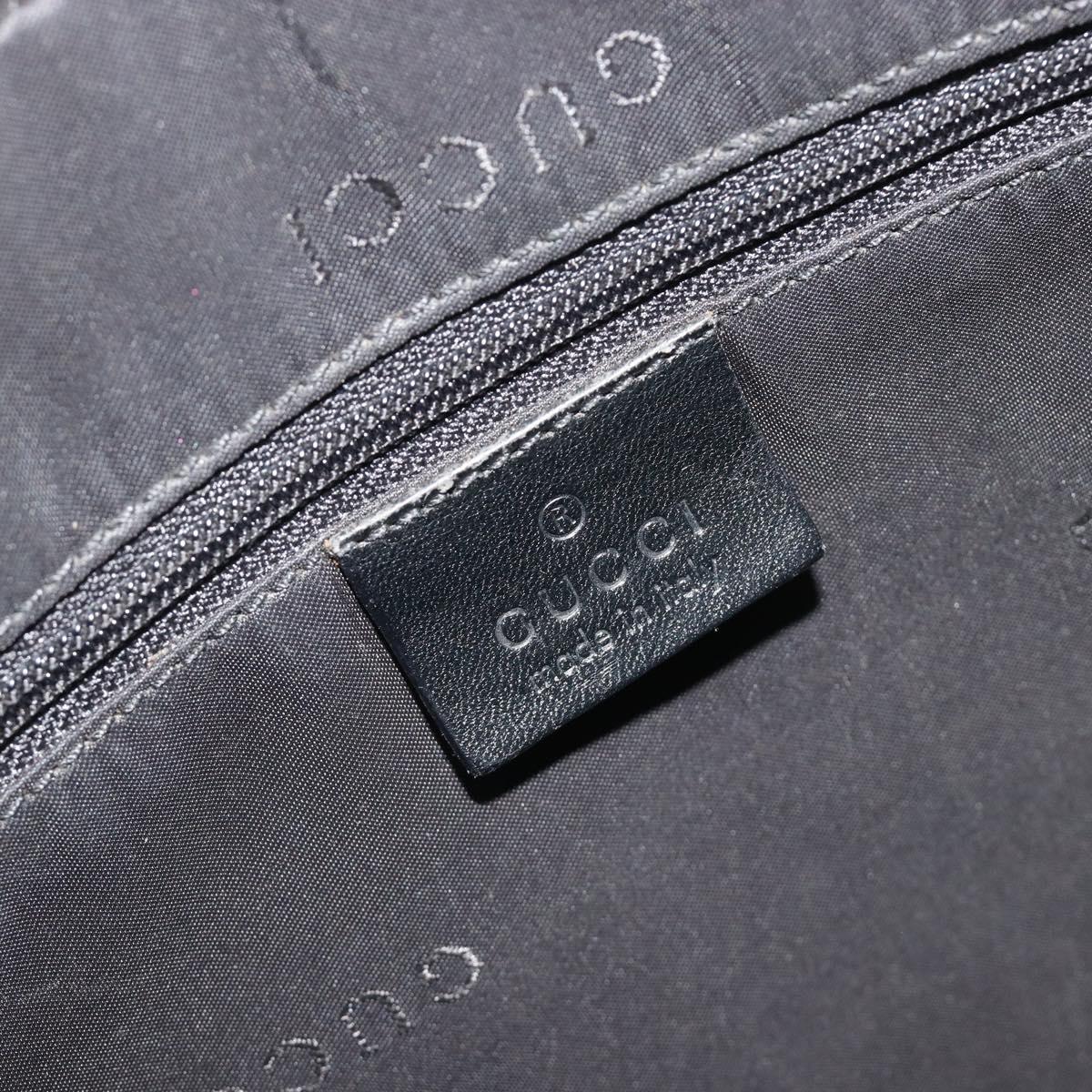 GUCCI Shoulder Bag Canvas Black Silver 001 3294 Auth gh2268