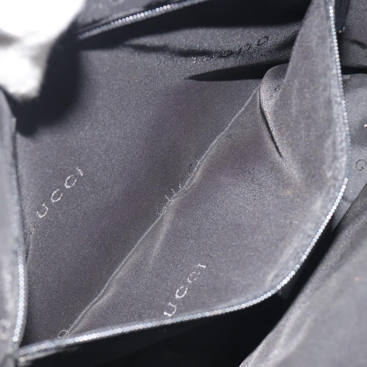 GUCCI Shoulder Bag Canvas Black Silver 001 3294 Auth gh2268