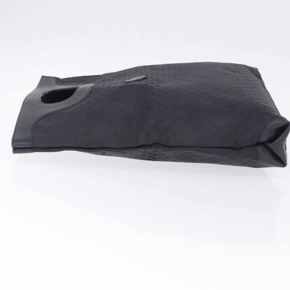 FENDI Hand Bag Canvas Navy Black Auth gh2269