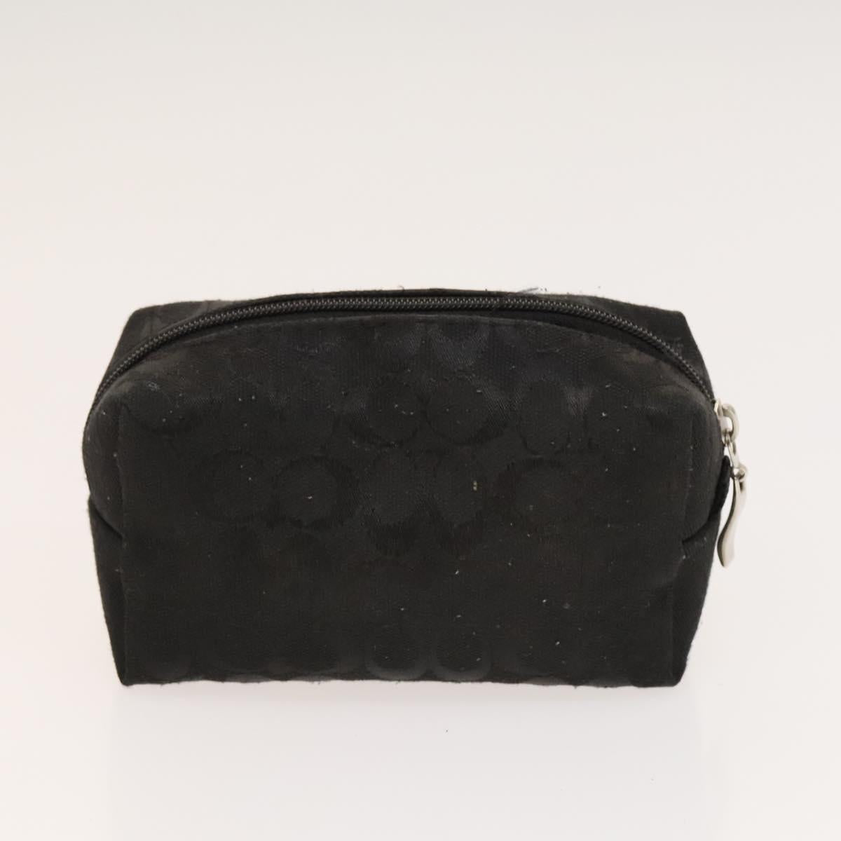 Coach Signature Pouch PVC Leather 5Set Beige White Auth gh227