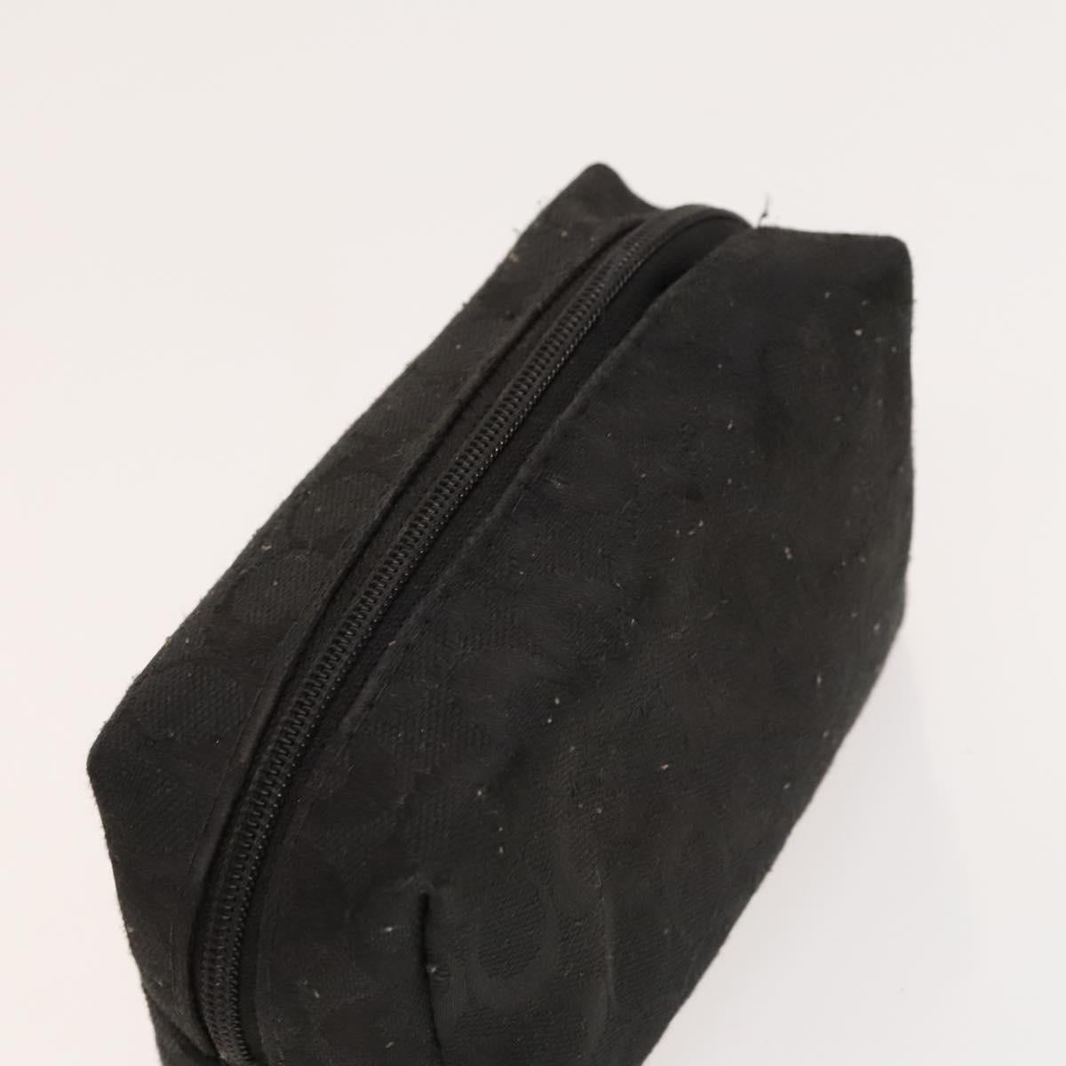 Coach Signature Pouch PVC Leather 5Set Beige White Auth gh227