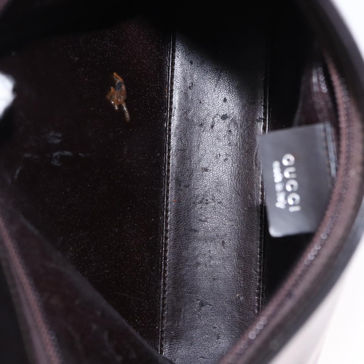 GUCCI Shoulder Bag Leather Black Silver 001 3015 Auth gh2272
