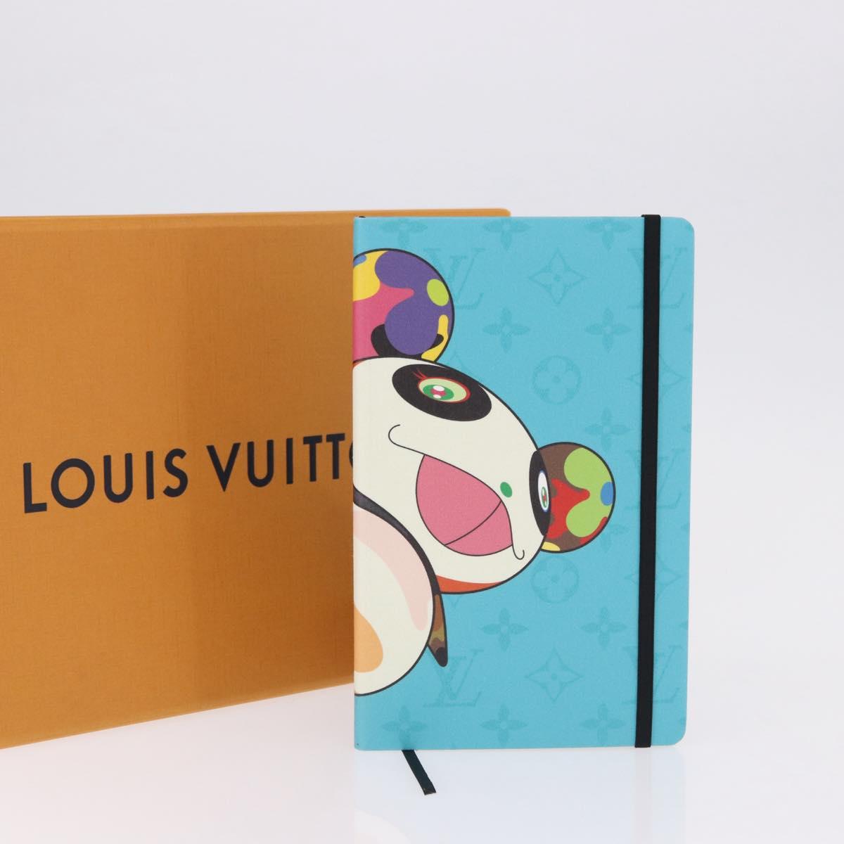 LOUIS VUITTON × TM Monogram Notebook MM Jane Light Blue LV Auth gh2275M