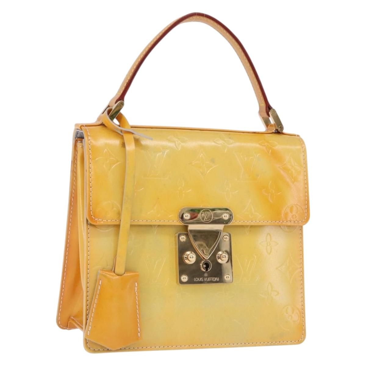 LOUIS VUITTON Monogram Vernis Spring street Hand Bag Gris M91029 LV Auth gh2277