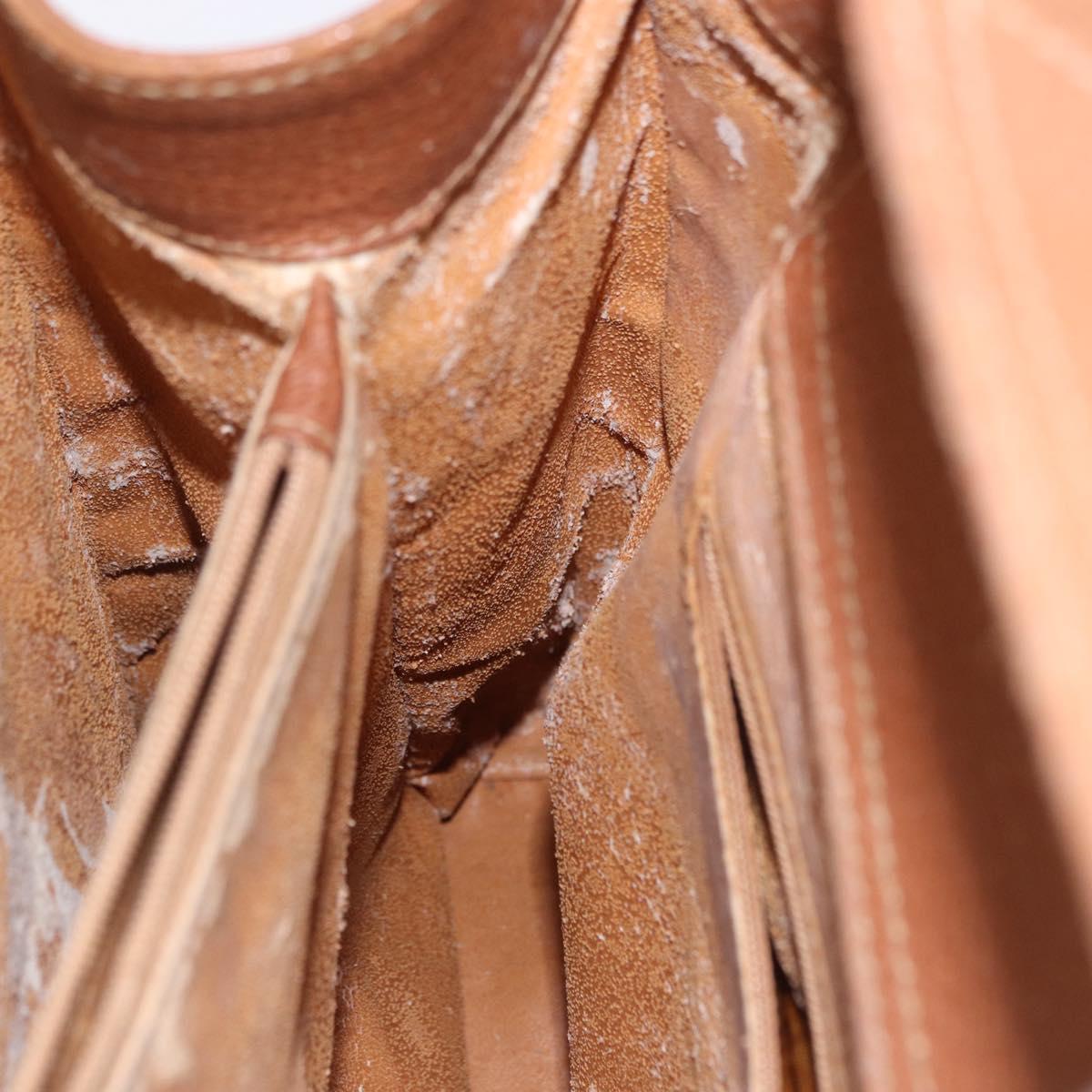 GUCCI Bamboo Hand Bag Leather Brown Gold Tone 002 2853 0260 0 Auth gh2279