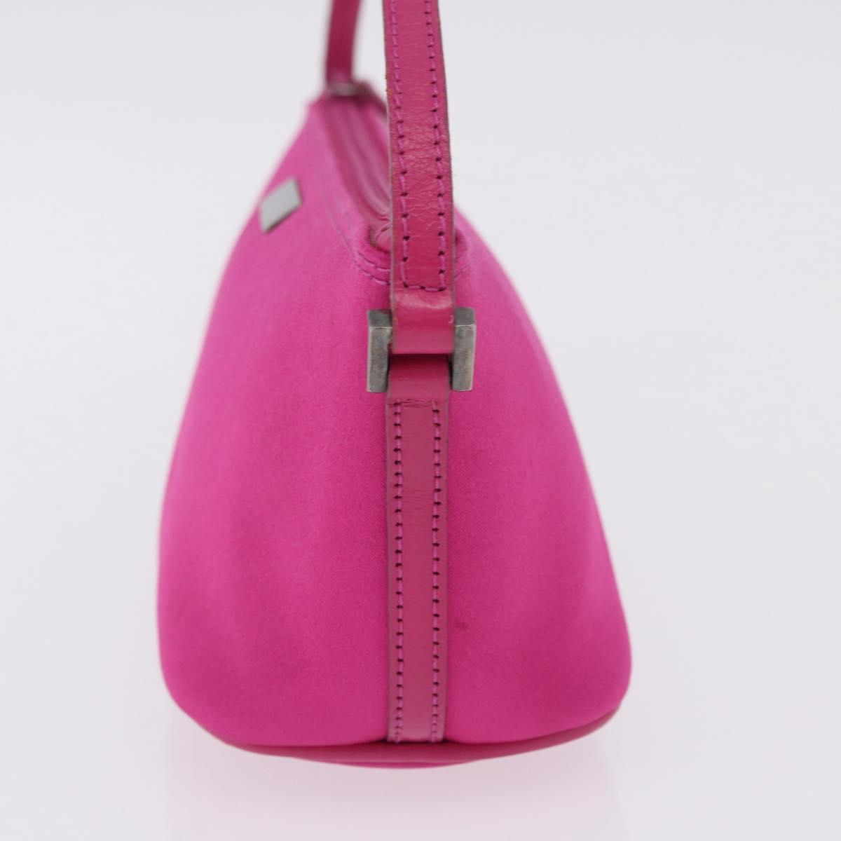 GUCCI Accessory Pouch Canvas Pink Silver 039 1103 Auth gh2280A
