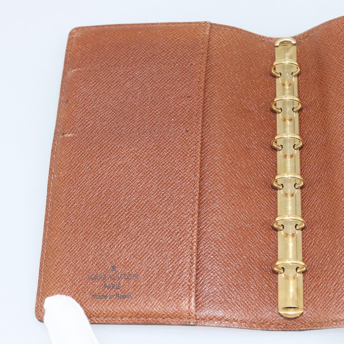 LOUIS VUITTON Monogram Agenda PM Day Planner Cover R20005 LV Auth gh2281
