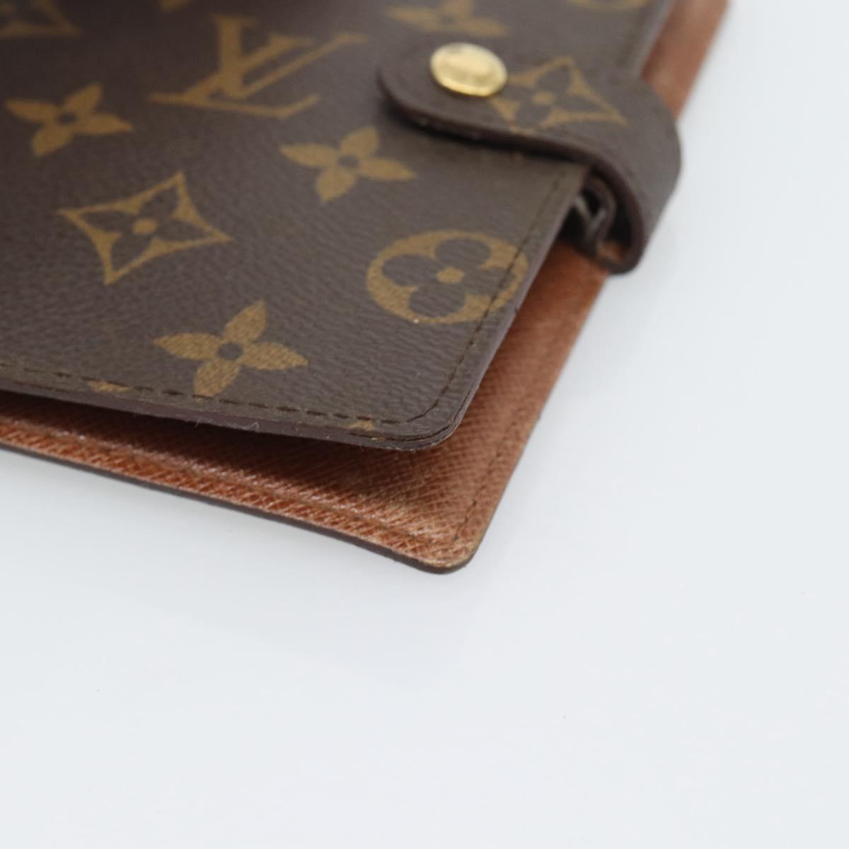 LOUIS VUITTON Monogram Agenda PM Day Planner Cover R20005 LV Auth gh2281