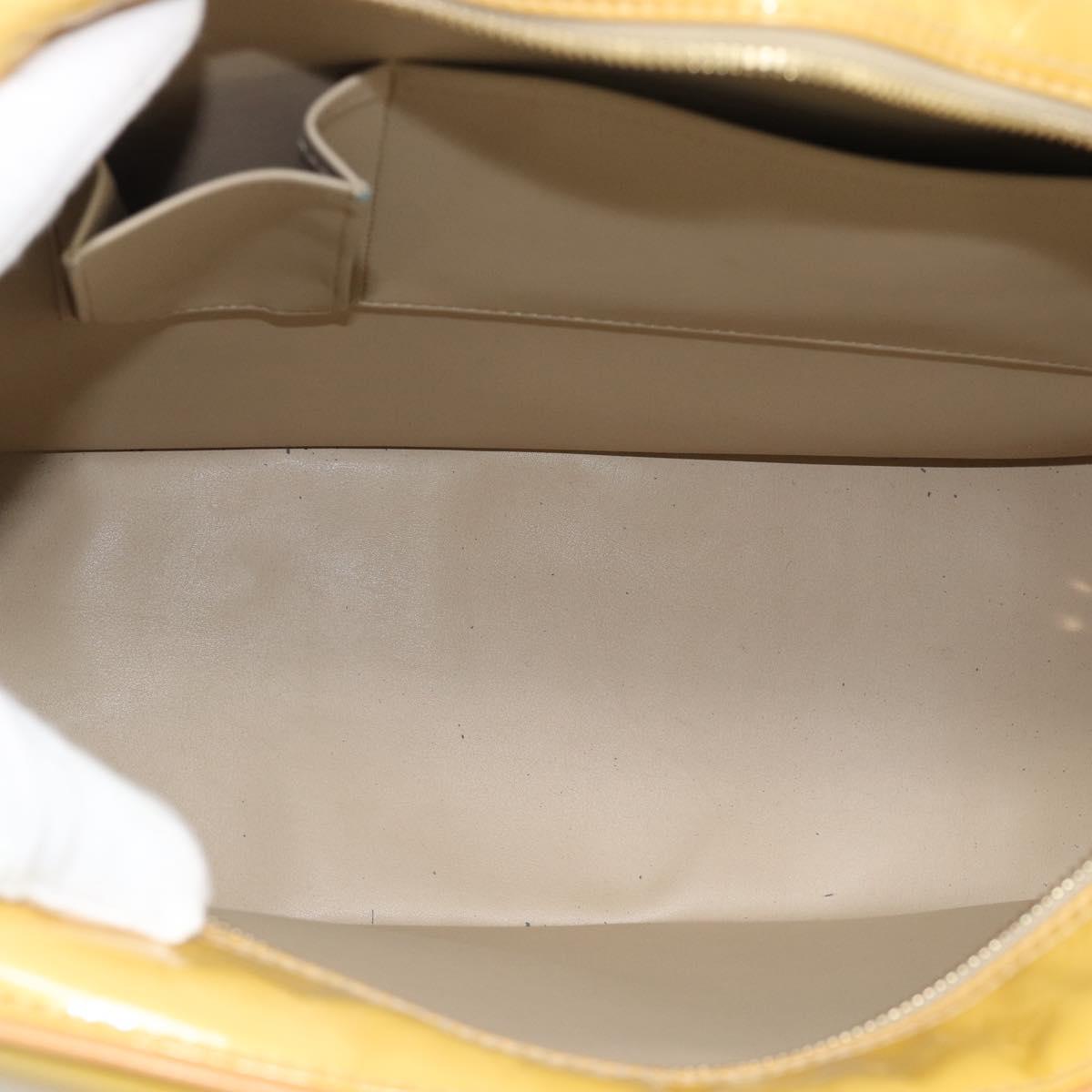 LOUIS VUITTON Monogram Vernis Sutton Boston Bag Beige M91139 LV Auth gh2285