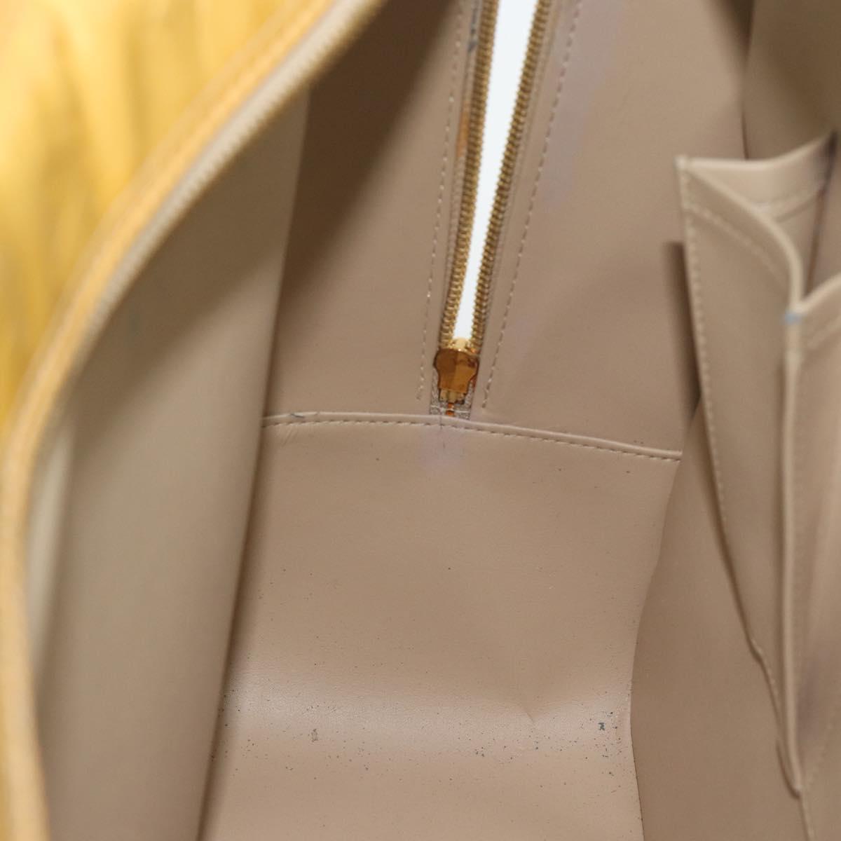 LOUIS VUITTON Monogram Vernis Sutton Boston Bag Beige M91139 LV Auth gh2285