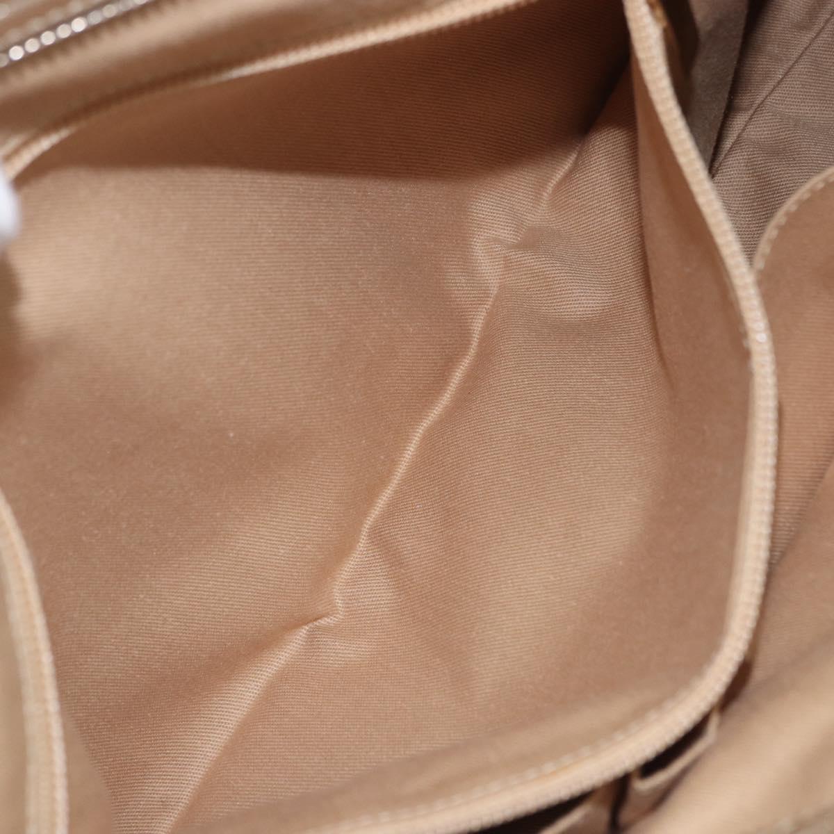 Salvatore Ferragamo Gancini Tote Bag Leather Gold Auth gh2287A