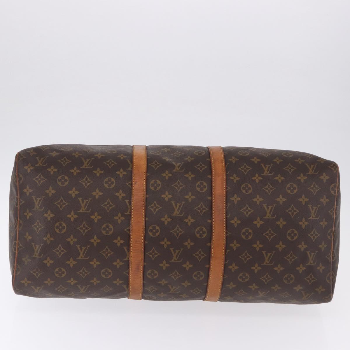 LOUIS VUITTON Monogram Keepall 55 Boston Bag M41424 LV Auth gh2293