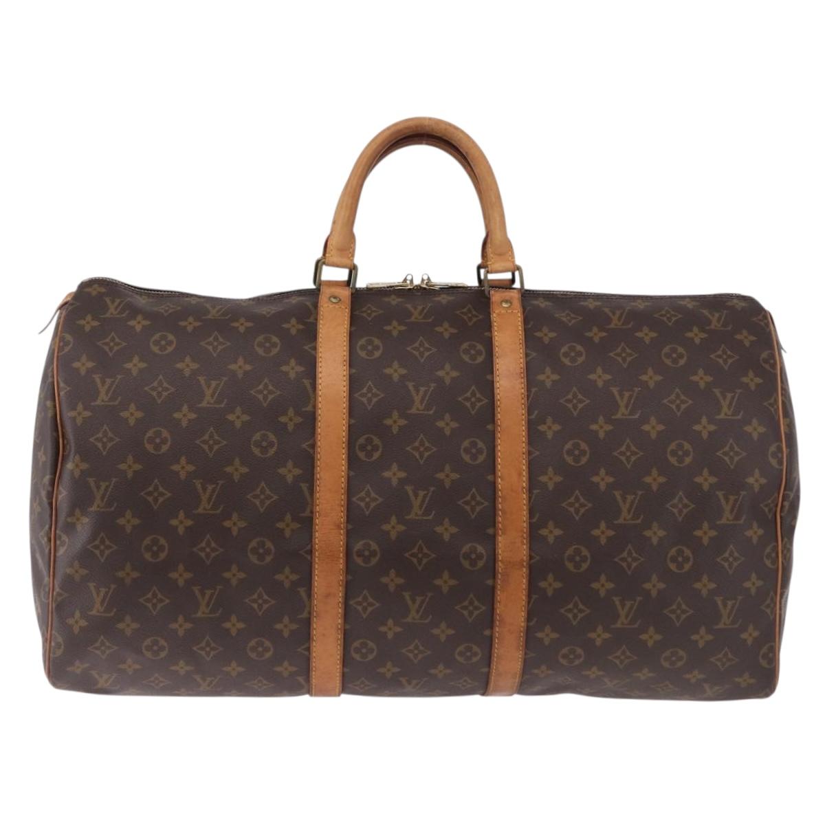 LOUIS VUITTON Monogram Keepall 55 Boston Bag M41424 LV Auth gh2293
