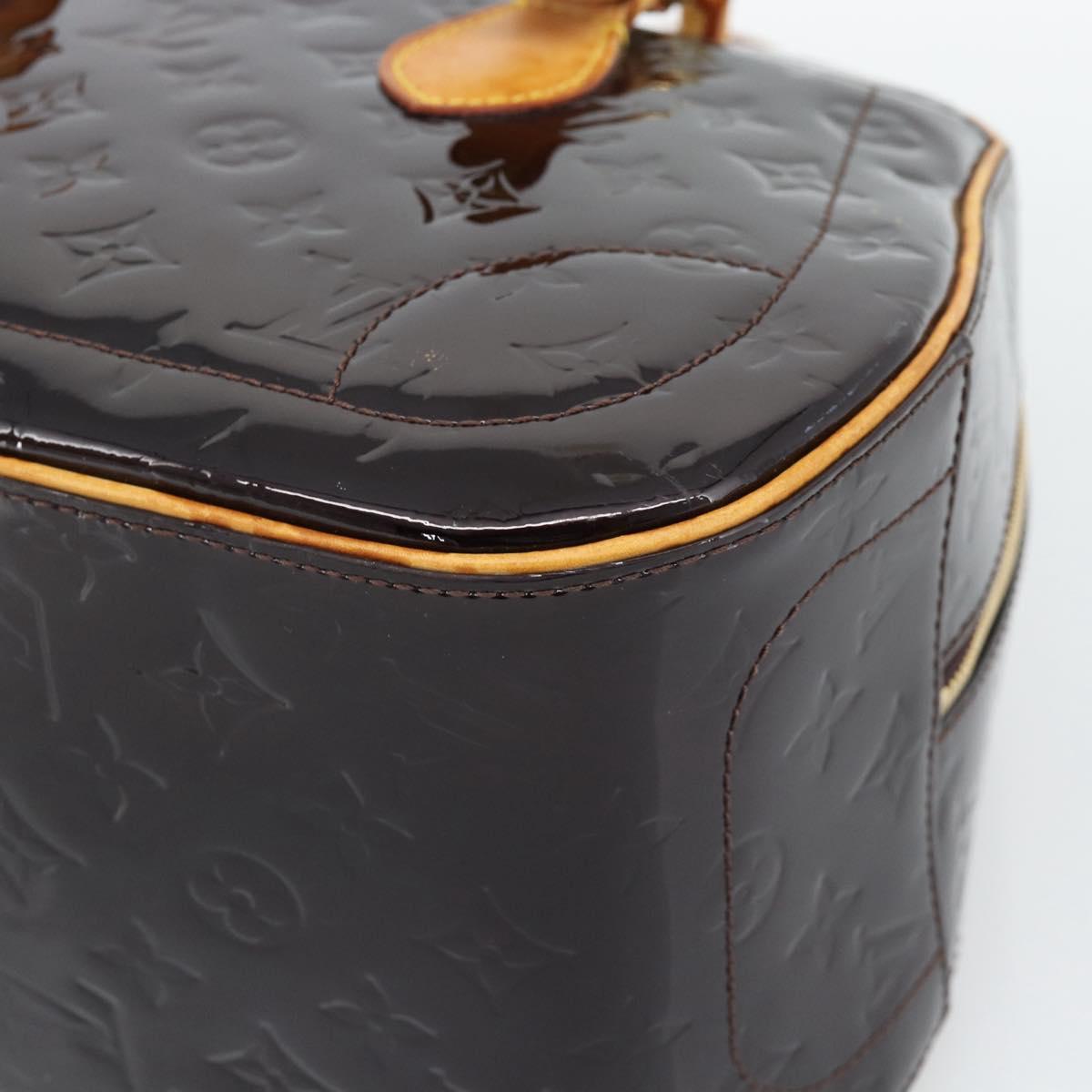 LOUIS VUITTON Monogram Vernis Summit Drive Hand Bag Amarante M93516 Auth gh2297