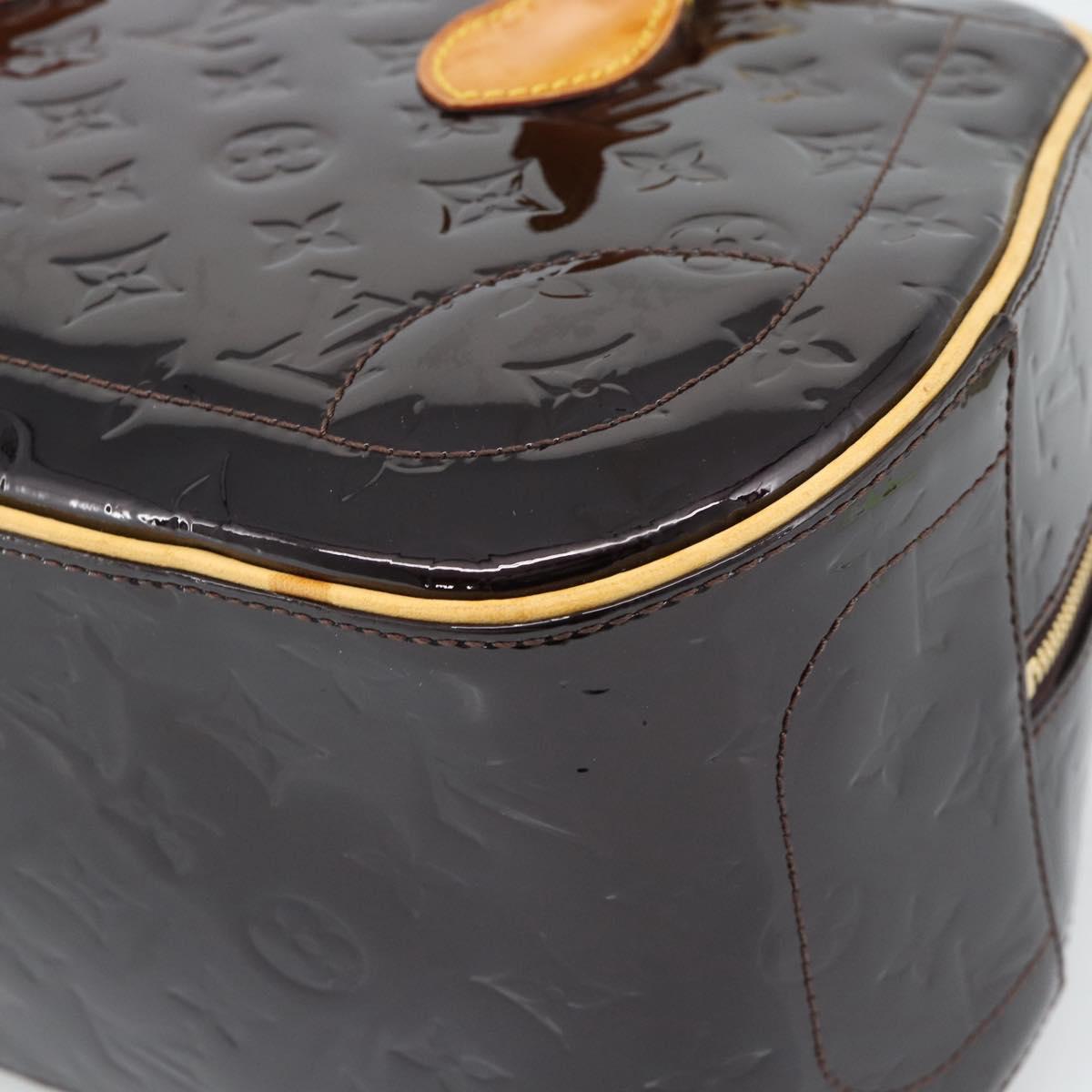 LOUIS VUITTON Monogram Vernis Summit Drive Hand Bag Amarante M93516 Auth gh2297