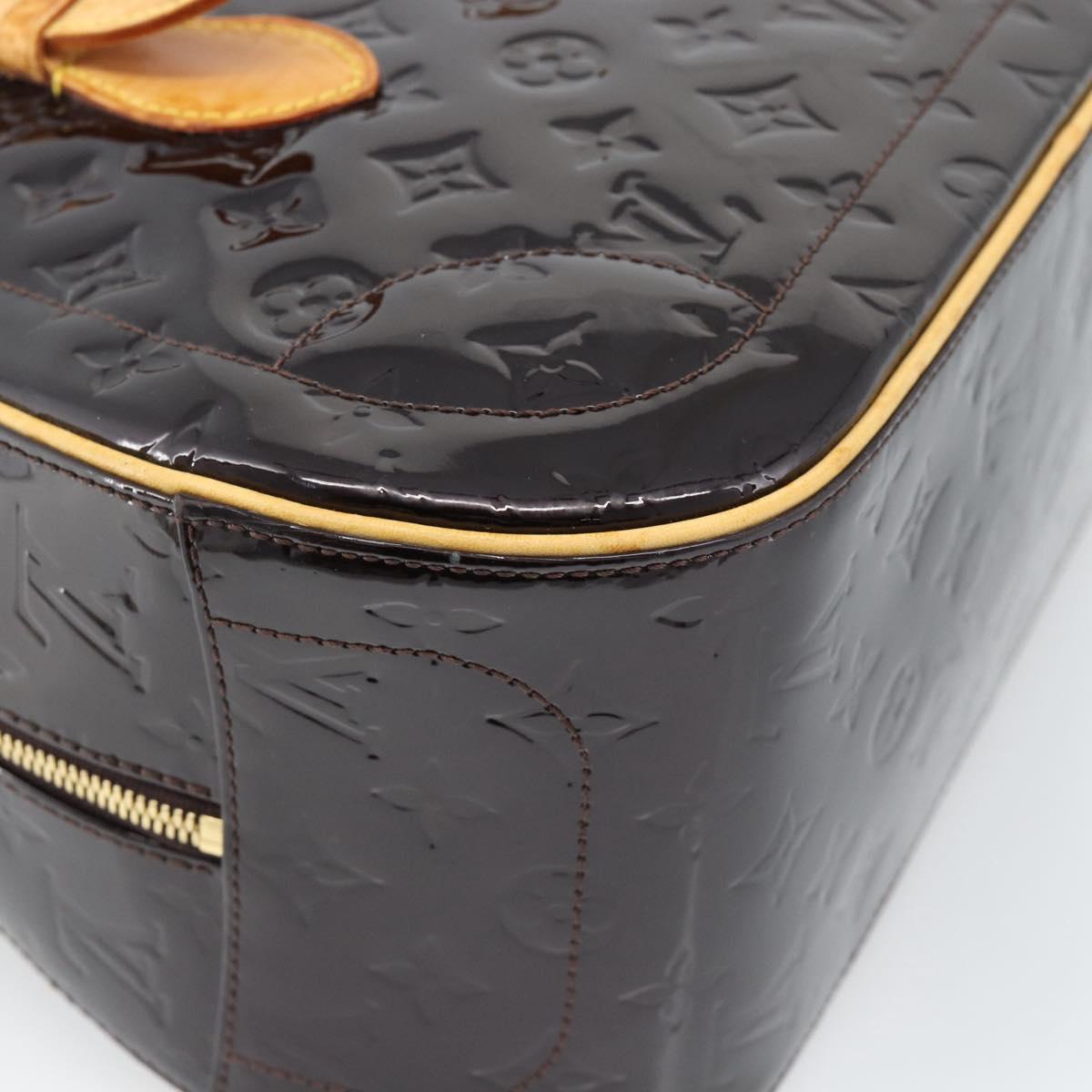 LOUIS VUITTON Monogram Vernis Summit Drive Hand Bag Amarante M93516 Auth gh2297