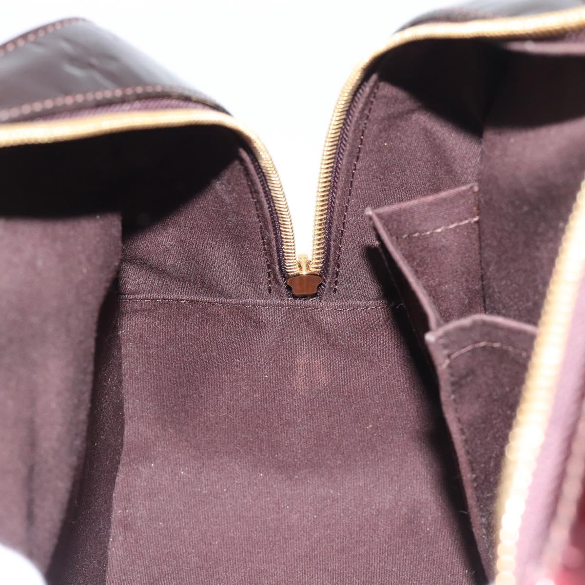 LOUIS VUITTON Monogram Vernis Summit Drive Hand Bag Amarante M93516 Auth gh2297