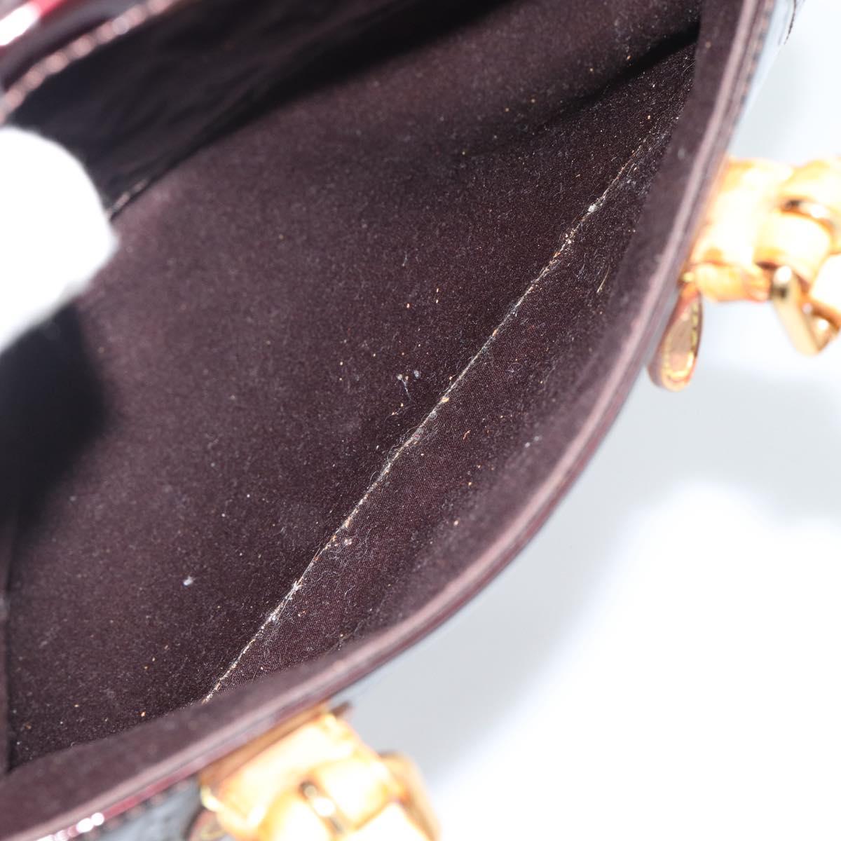 LOUIS VUITTON Monogram Vernis Summit Drive Hand Bag Amarante M93516 Auth gh2297