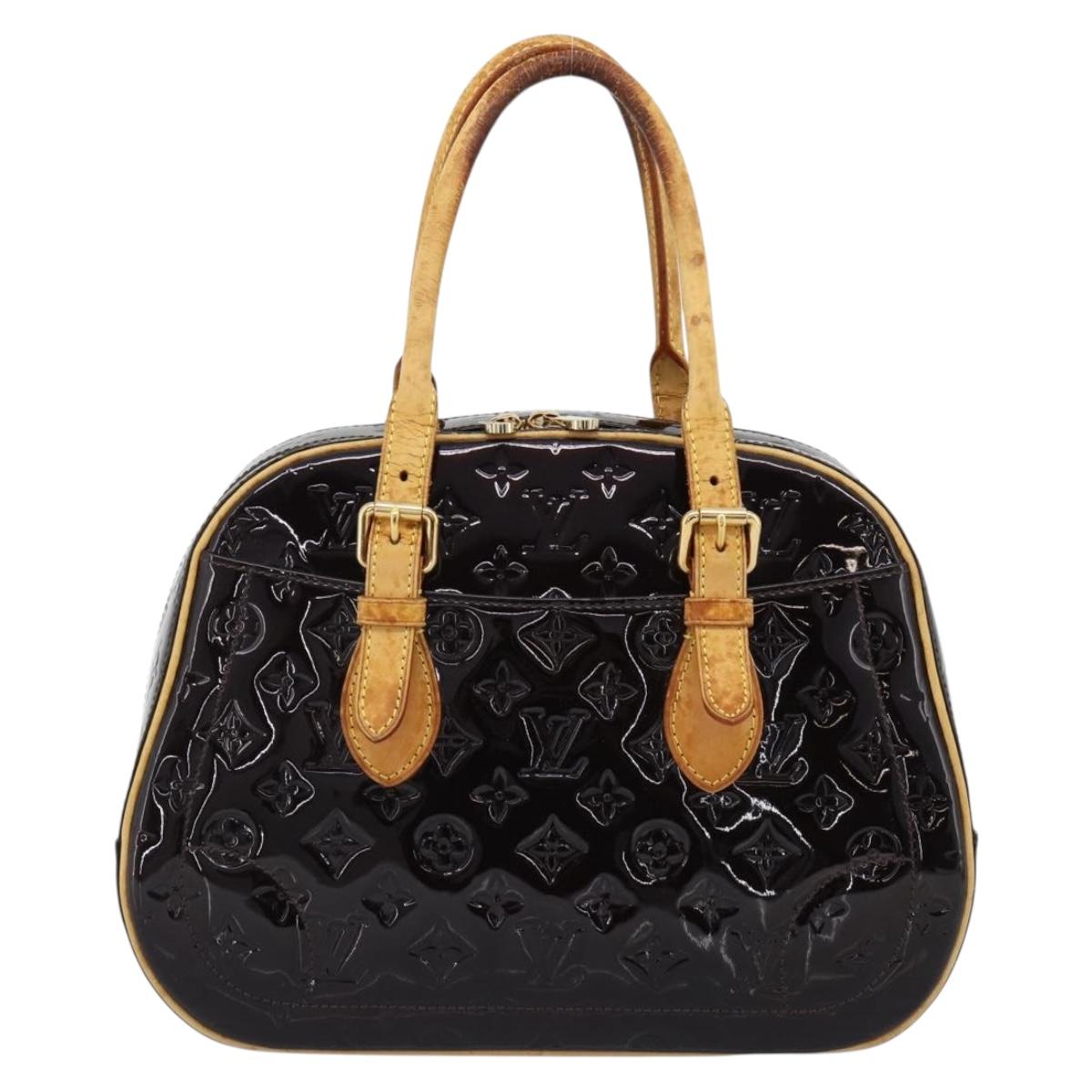 LOUIS VUITTON Monogram Vernis Summit Drive Hand Bag Amarante M93516 Auth gh2297