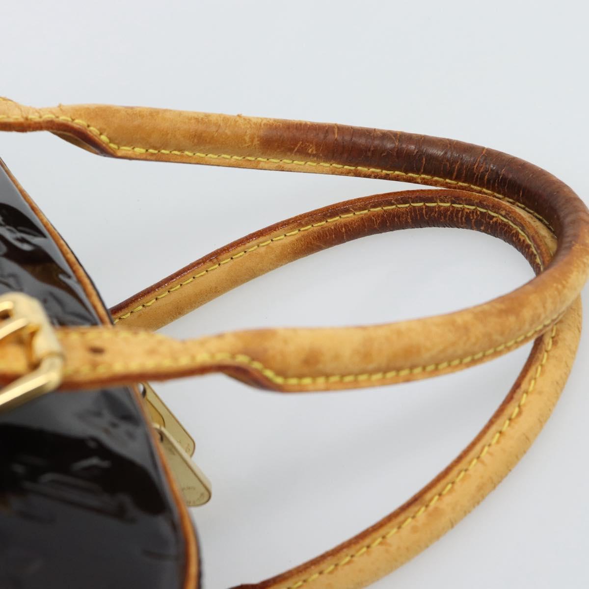 LOUIS VUITTON Monogram Vernis Summit Drive Hand Bag Amarante M93516 Auth gh2297
