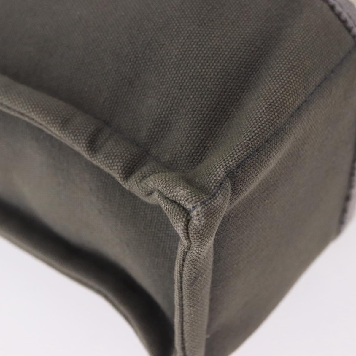 HERMES Fourre Tout PM Hand Bag Canvas Gray Silver Auth gh2302
