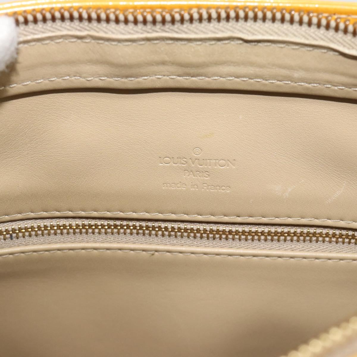 LOUIS VUITTON Monogram Vernis Houston Hand Bag Beige M91004 LV Auth gh2304A