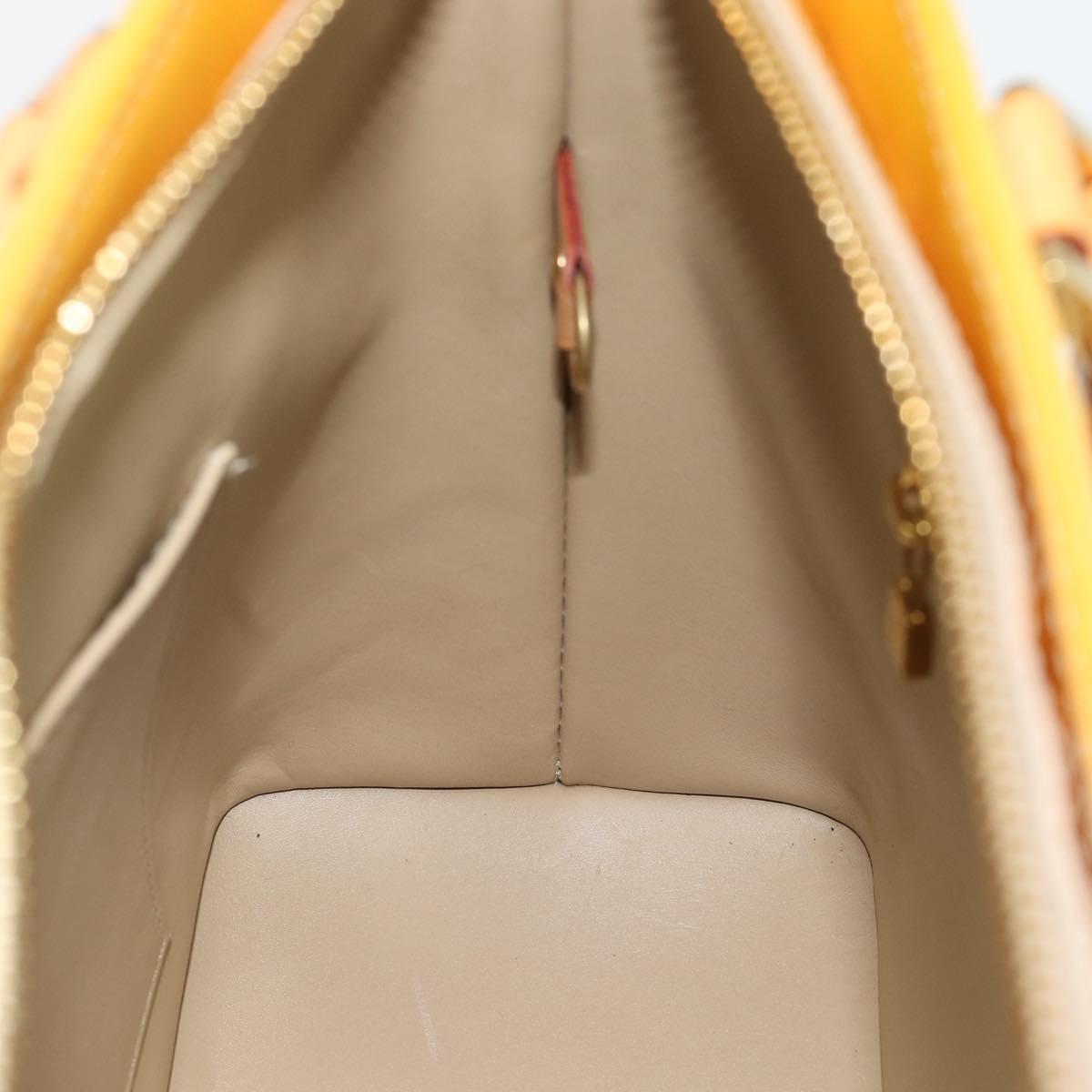 LOUIS VUITTON Monogram Vernis Houston Hand Bag Beige M91004 LV Auth gh2304A