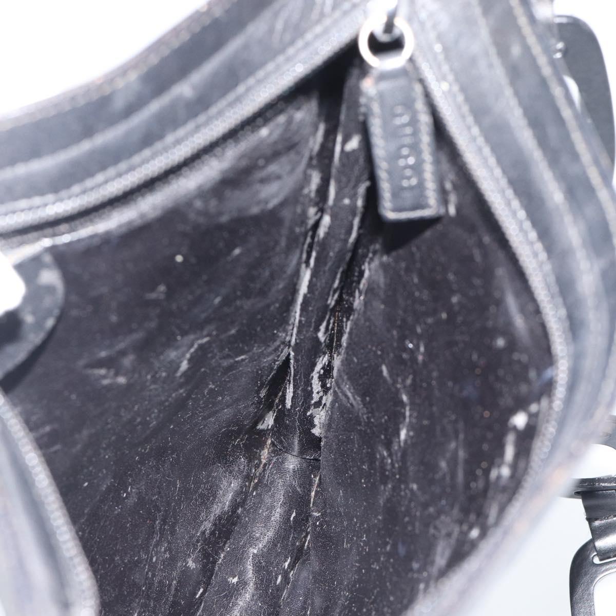 GUCCI Shoulder Bag Leather Black 001 2122 Auth gh2309