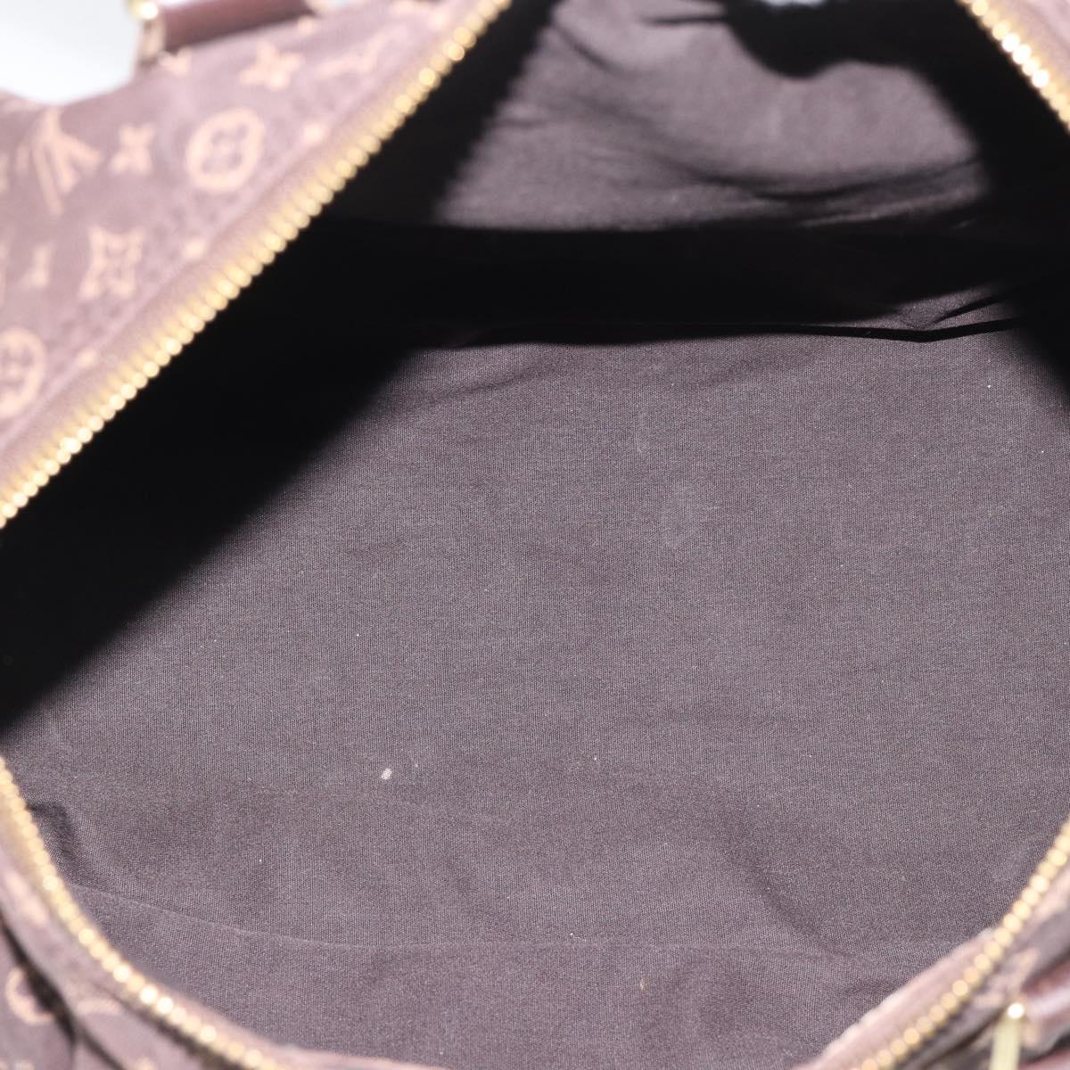 LOUIS VUITTON Monogram Mini Lin Speedy 30 Bag Brown Ebene M95224 LV Auth gh2314
