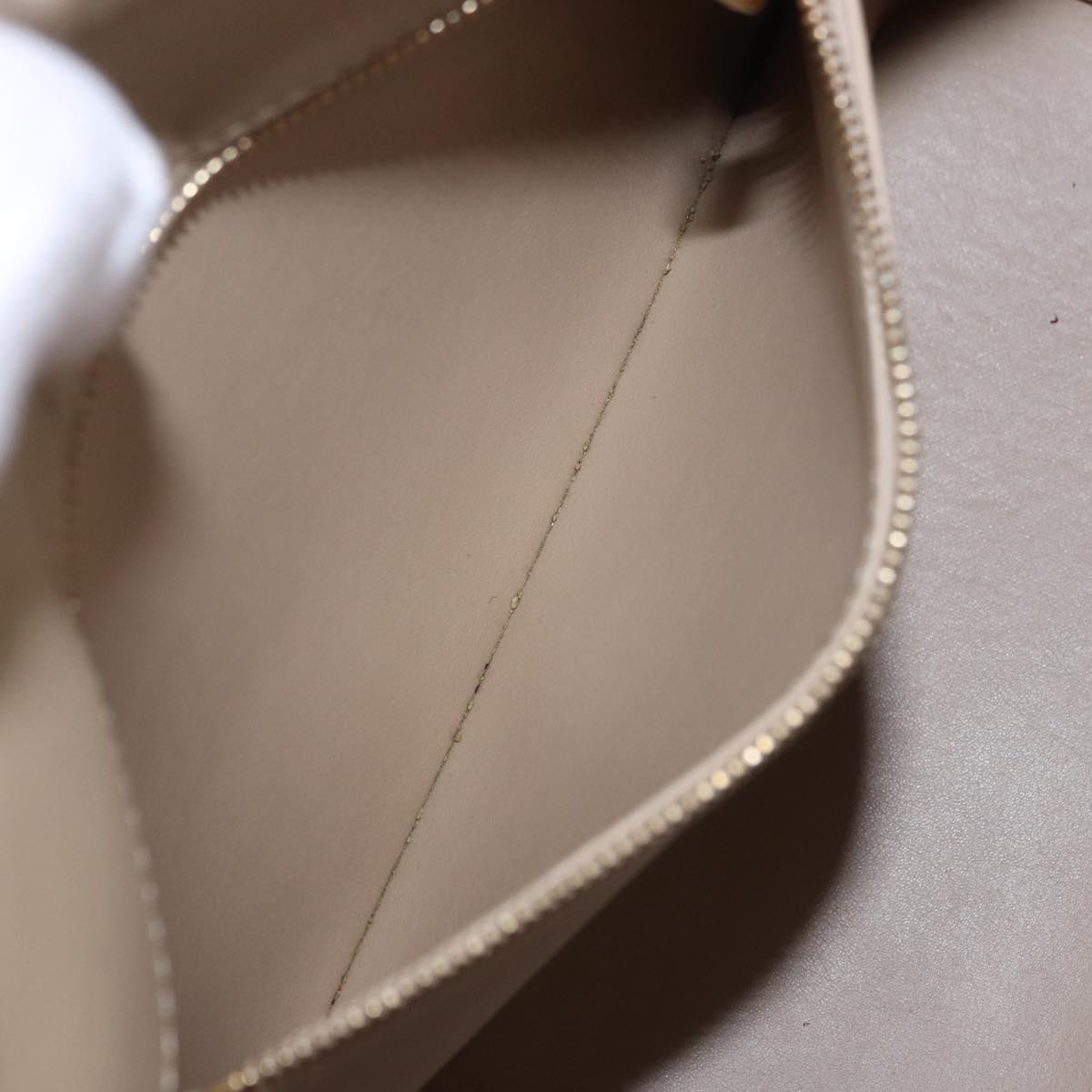 LOUIS VUITTON Monogram Vernis Houston Hand Bag Beige M91004 LV Auth gh2315