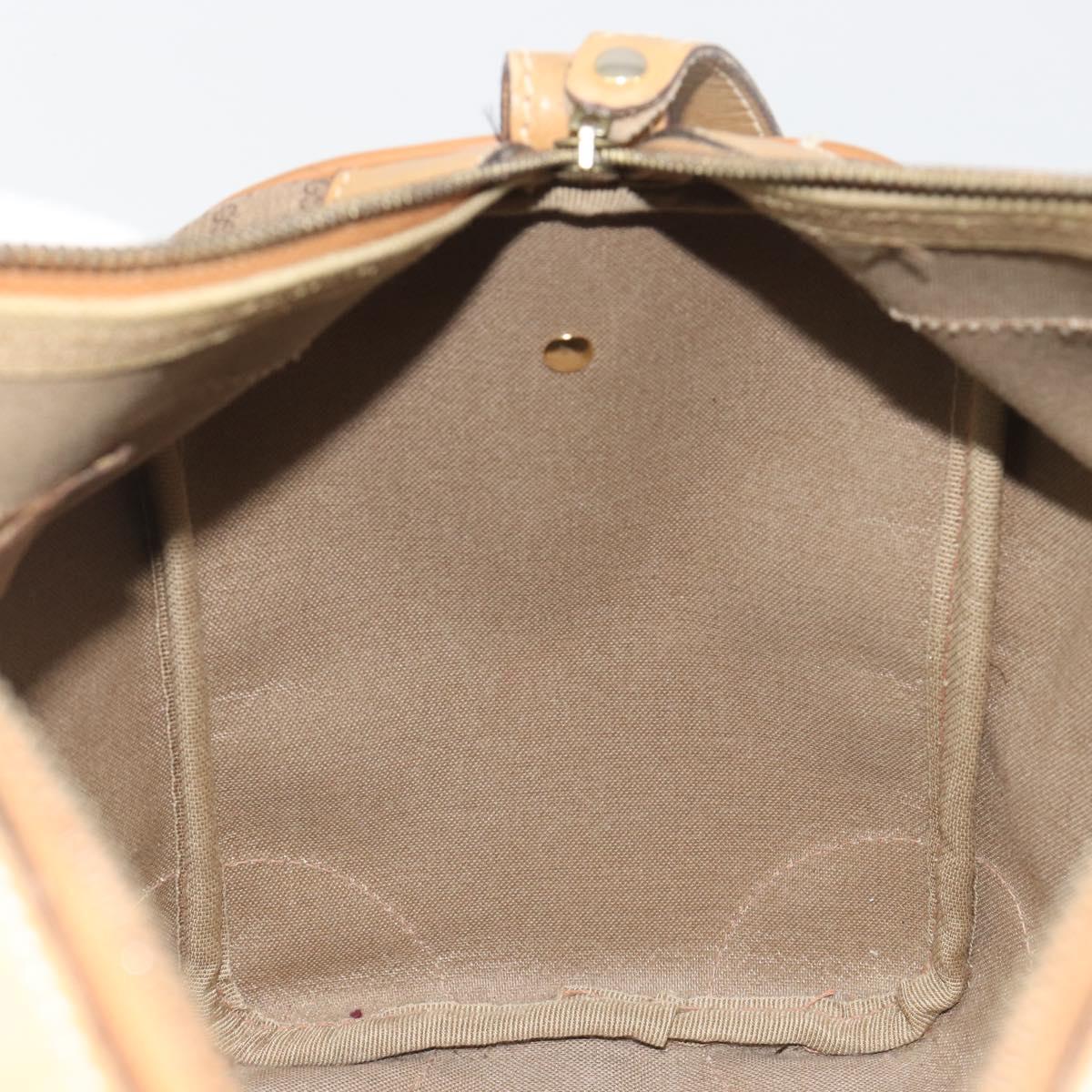 GUCCI Micro GG Web Sherry Line Boston Bag PVC Beige 58 012 534 40 Auth gh2316A