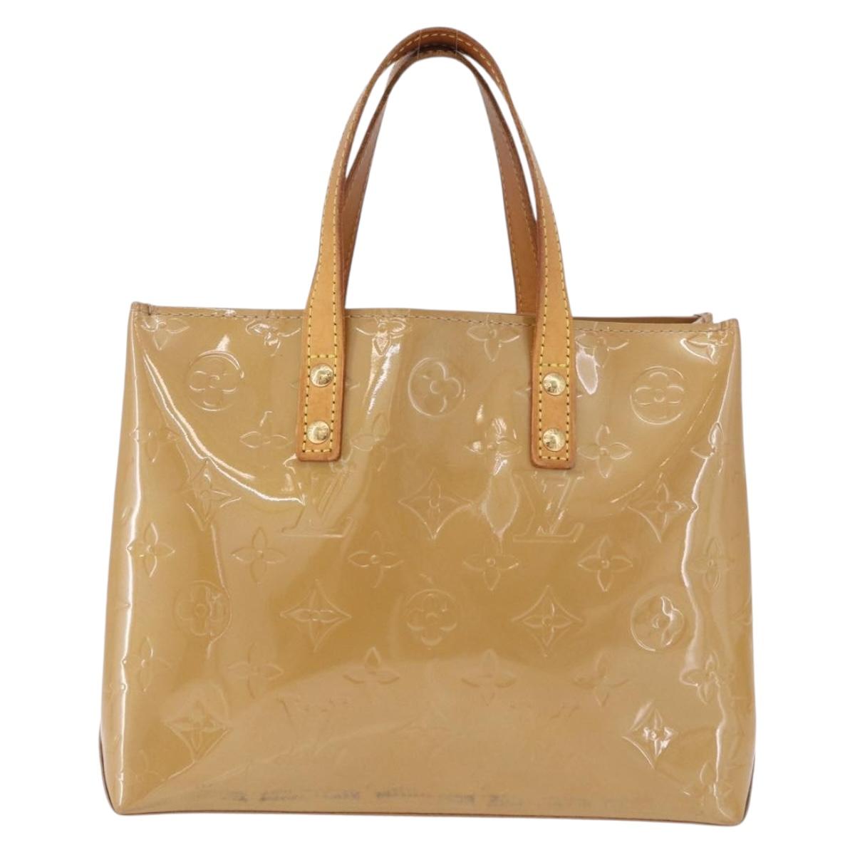 LOUIS VUITTON Monogram Vernis Reade PM Hand Bag Noisette M91334 LV Auth gh2317