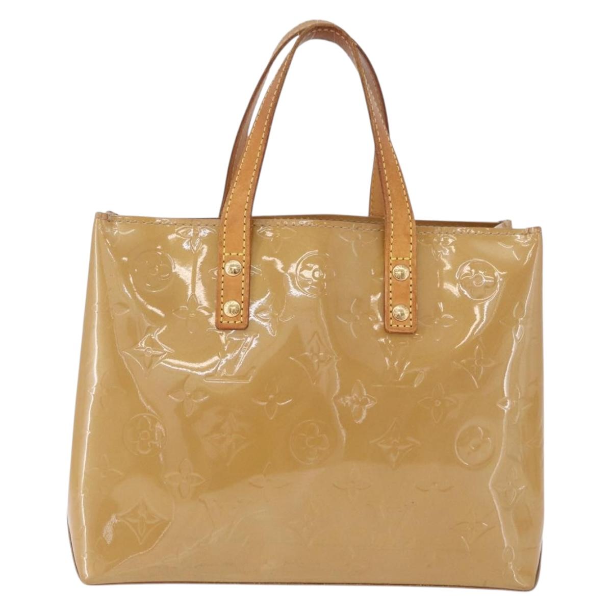 LOUIS VUITTON Monogram Vernis Reade PM Hand Bag Noisette M91334 LV Auth gh2317