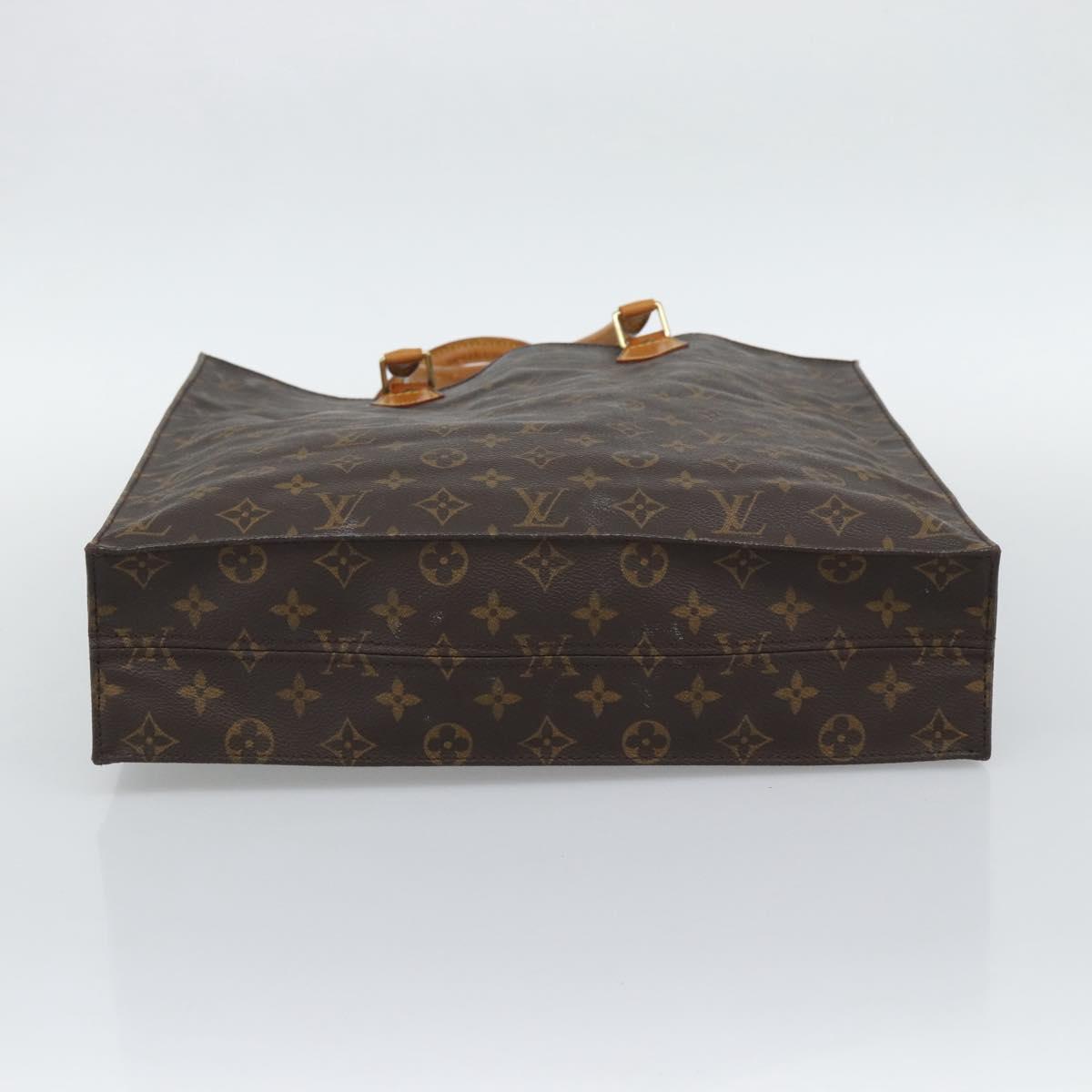LOUIS VUITTON Monogram Sac Plat Hand Bag M51140 LV Auth gh2321