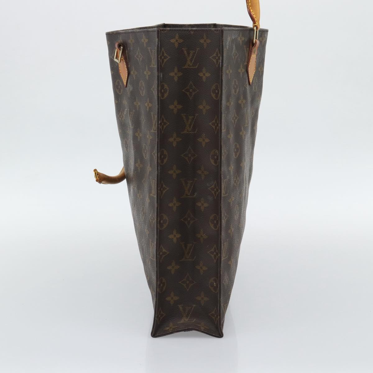LOUIS VUITTON Monogram Sac Plat Hand Bag M51140 LV Auth gh2321