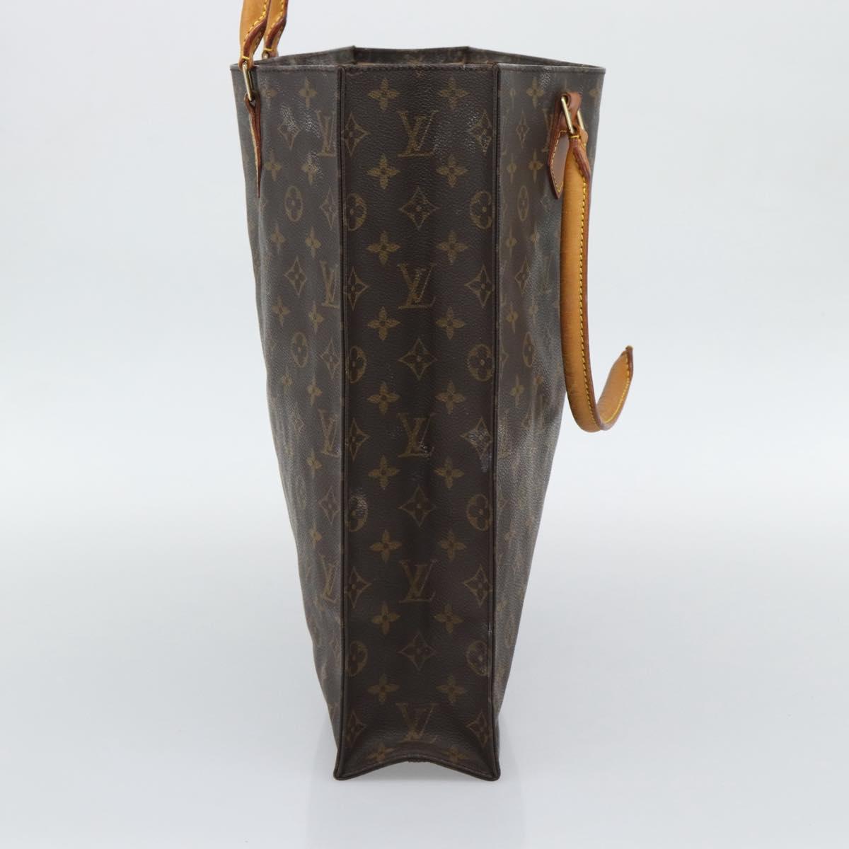 LOUIS VUITTON Monogram Sac Plat Hand Bag M51140 LV Auth gh2321